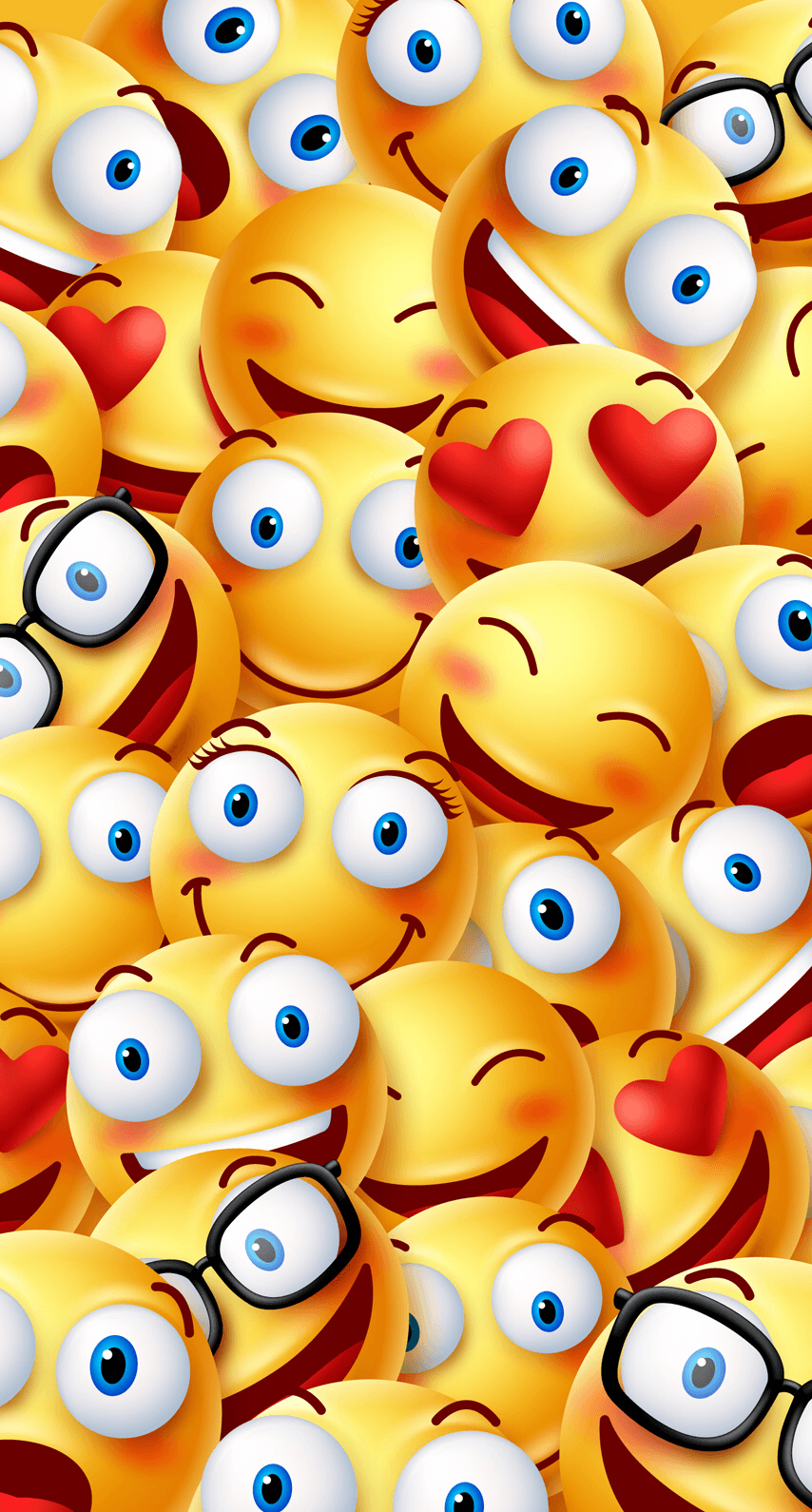 Emoji gialle sorridenti pattern, 854x1590 Verticale, Mobile