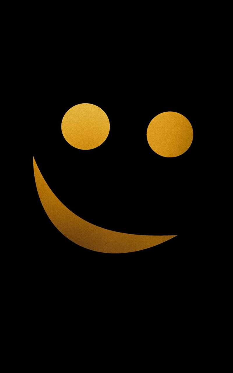 faccina sorridente gialla nera, 800x1280 Verticale, Telefono