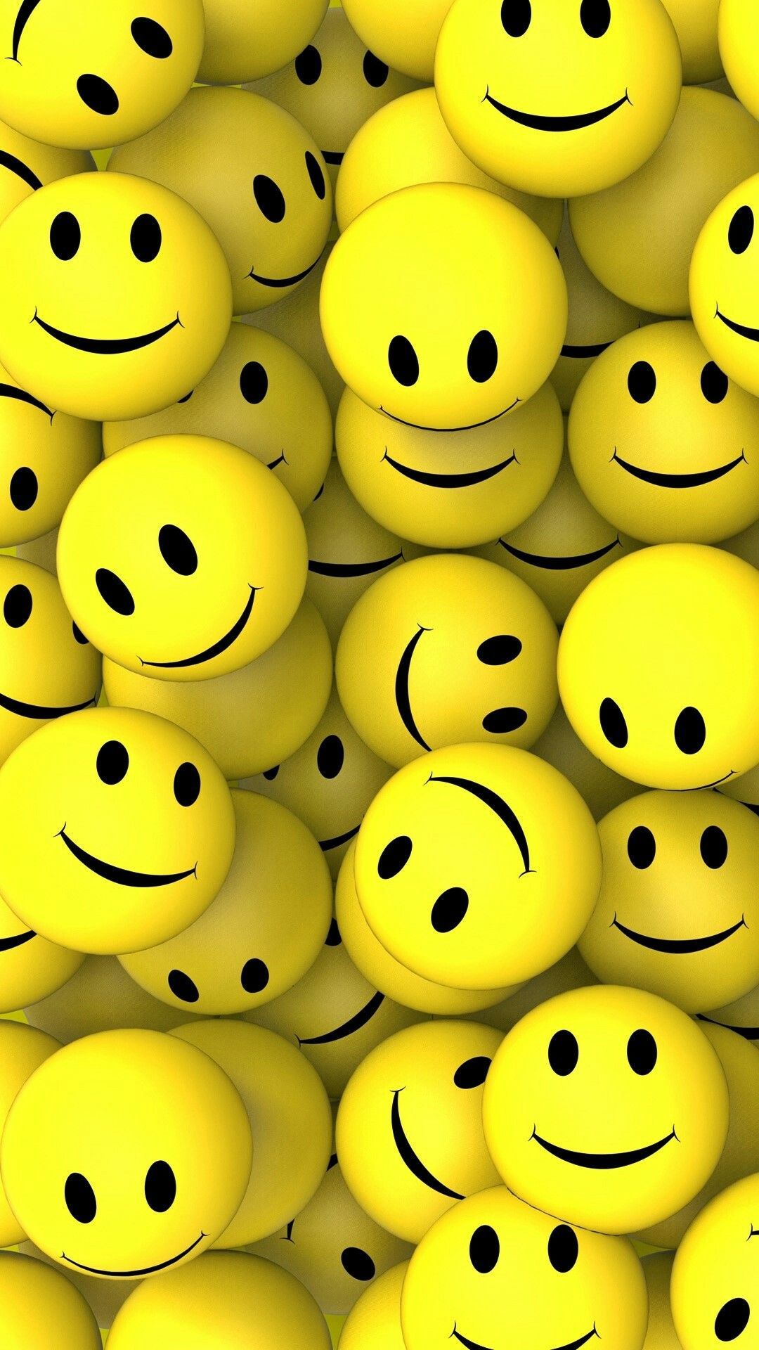 Emoji sorridenti gialli 3D, 1080x1920 Verticale, Mobile