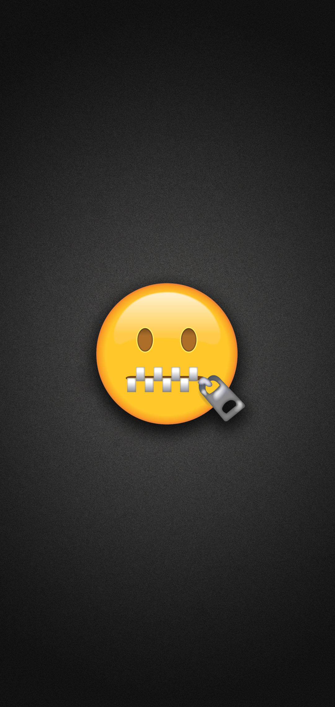 Emoji faccia bocca cerniera, 1080x2280 Verticale, Telefono