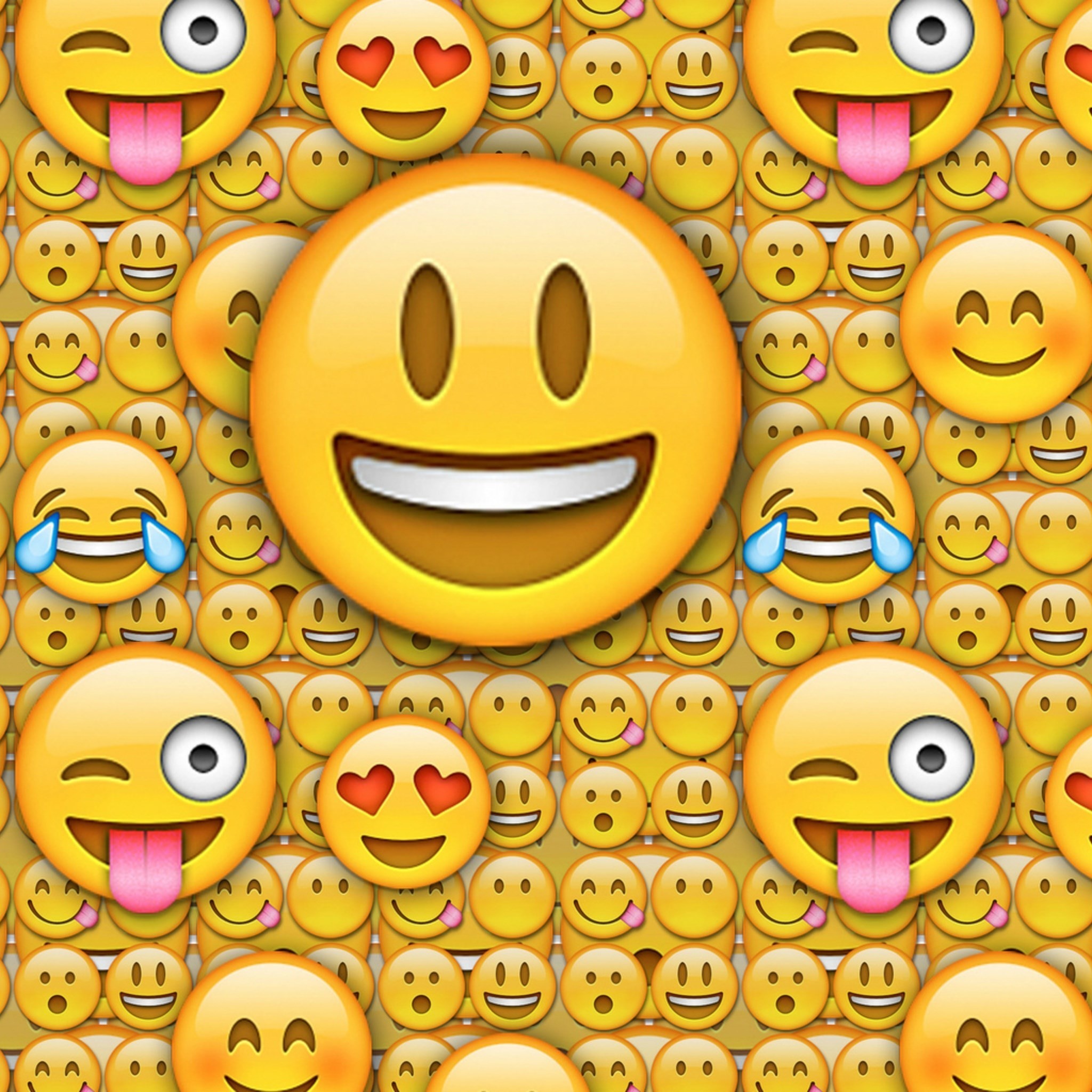 Pattern emoji sorridenti gialle, 2048x2048 Hi-Res, Laptop