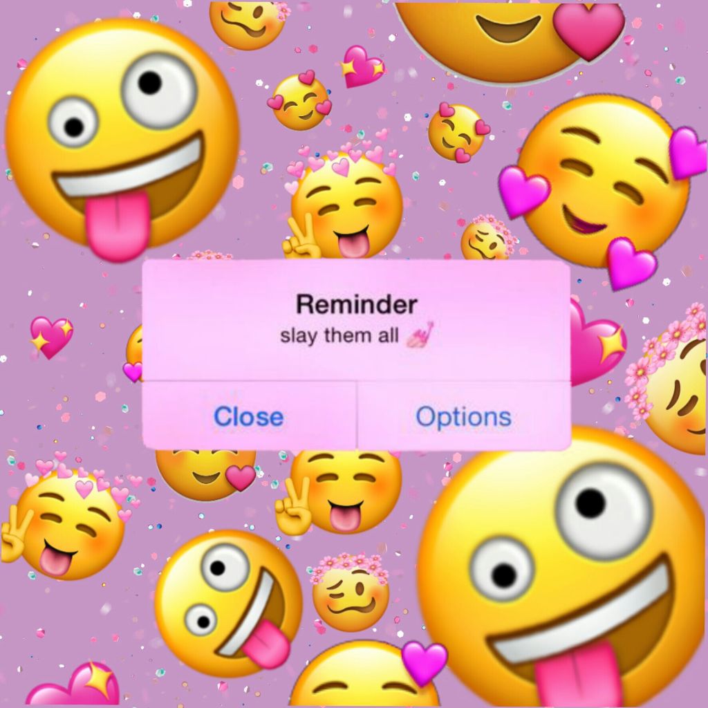 Emoji sfondo rosa con notifica, 1024x1024 HD, Desktop