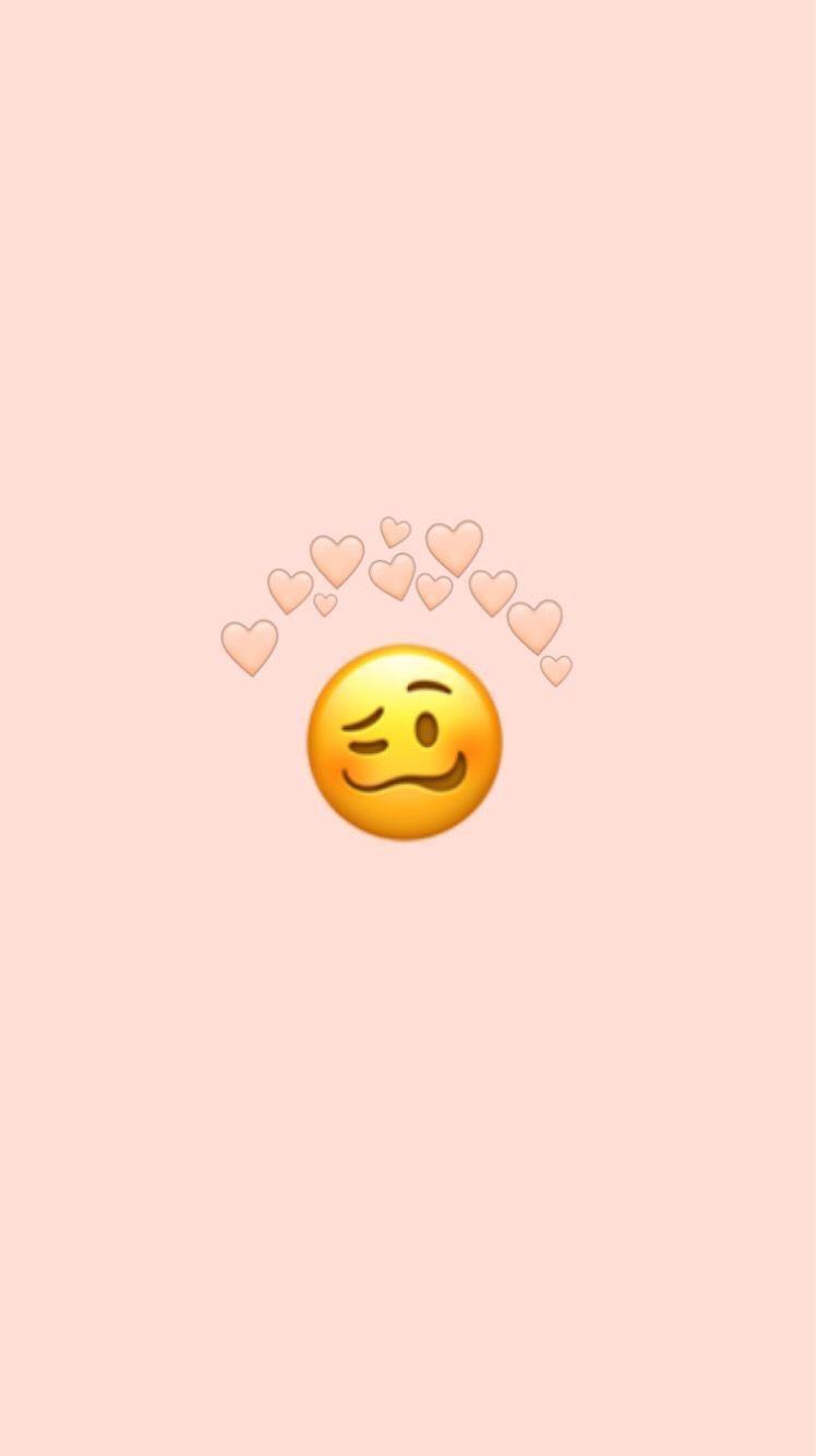 Emoji faccina con cuoricini rosa, 748x1334 Full HD Verticale, Samsung Galaxy