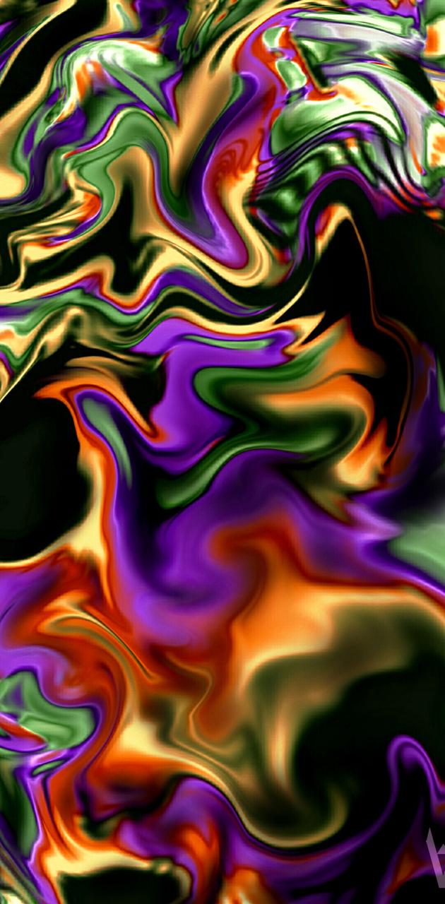 Astratto fluido colori vivaci, 630x1280 Full HD Verticale, Smartphone