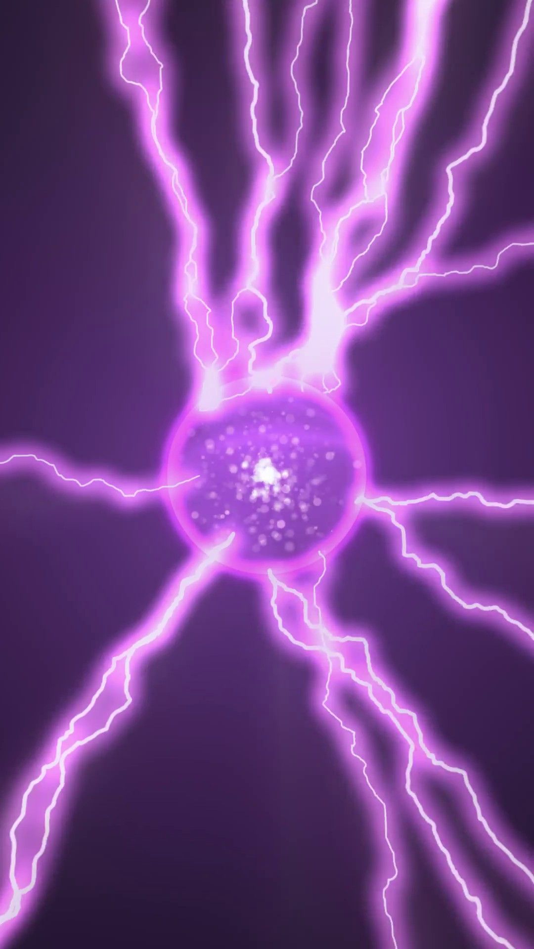 Sfera energia viola fulmini, 1080x1920 Full HD Verticale, iPhone