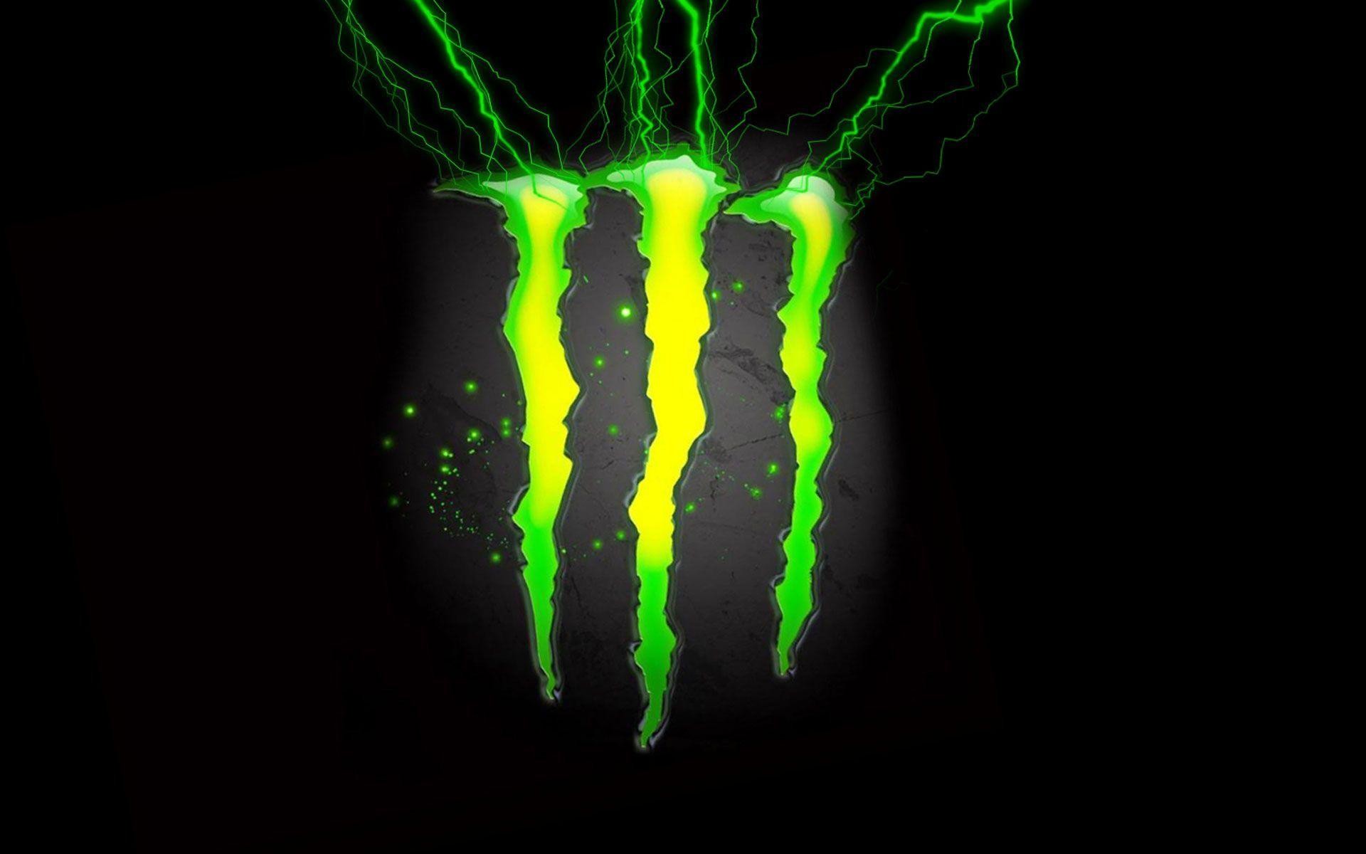 Logo Monster Energy verde, bevande energetiche, 1920x1200 Full HD+, PC