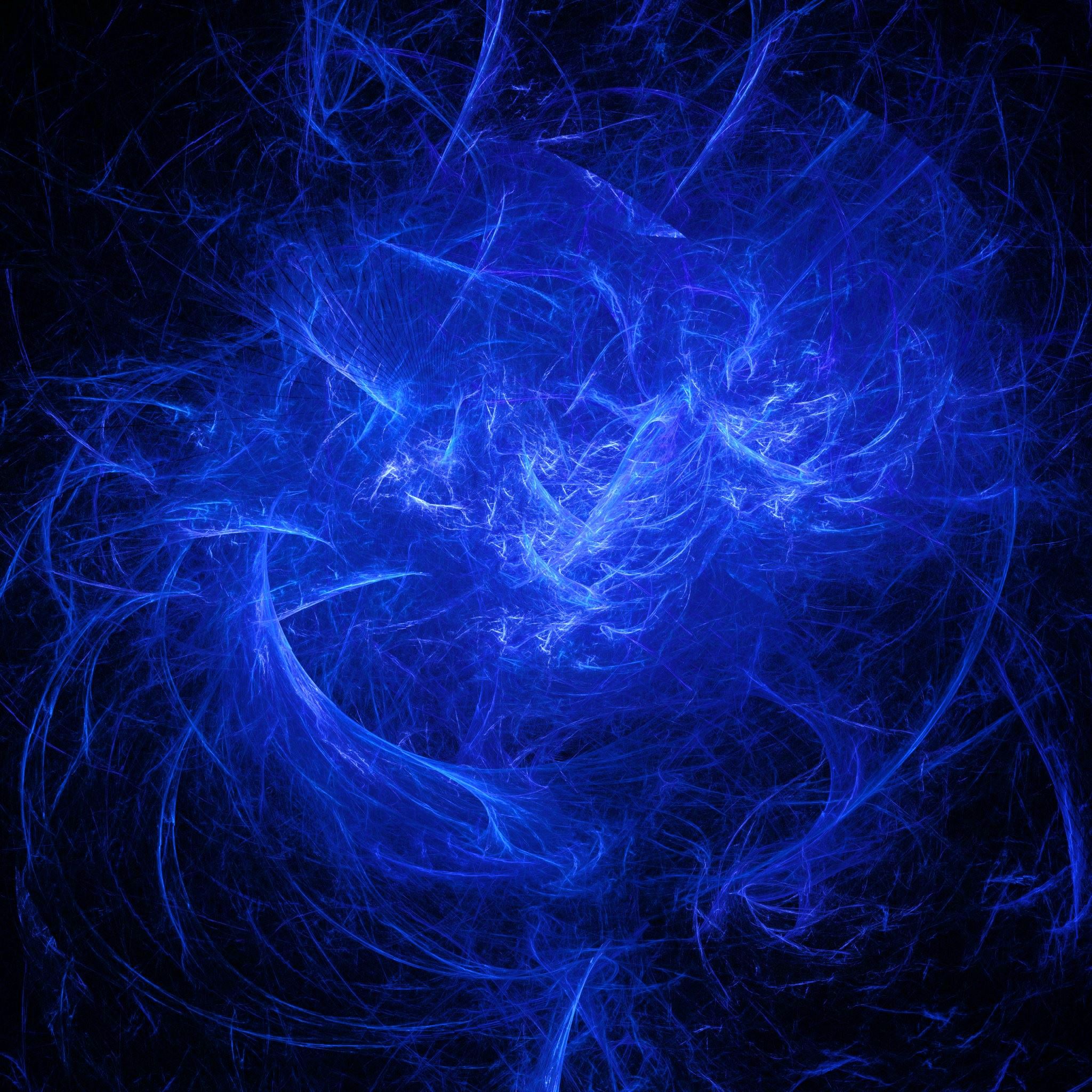 Energia astratta blu vorticosa, 2048x2048 Hi-Res, Desktop