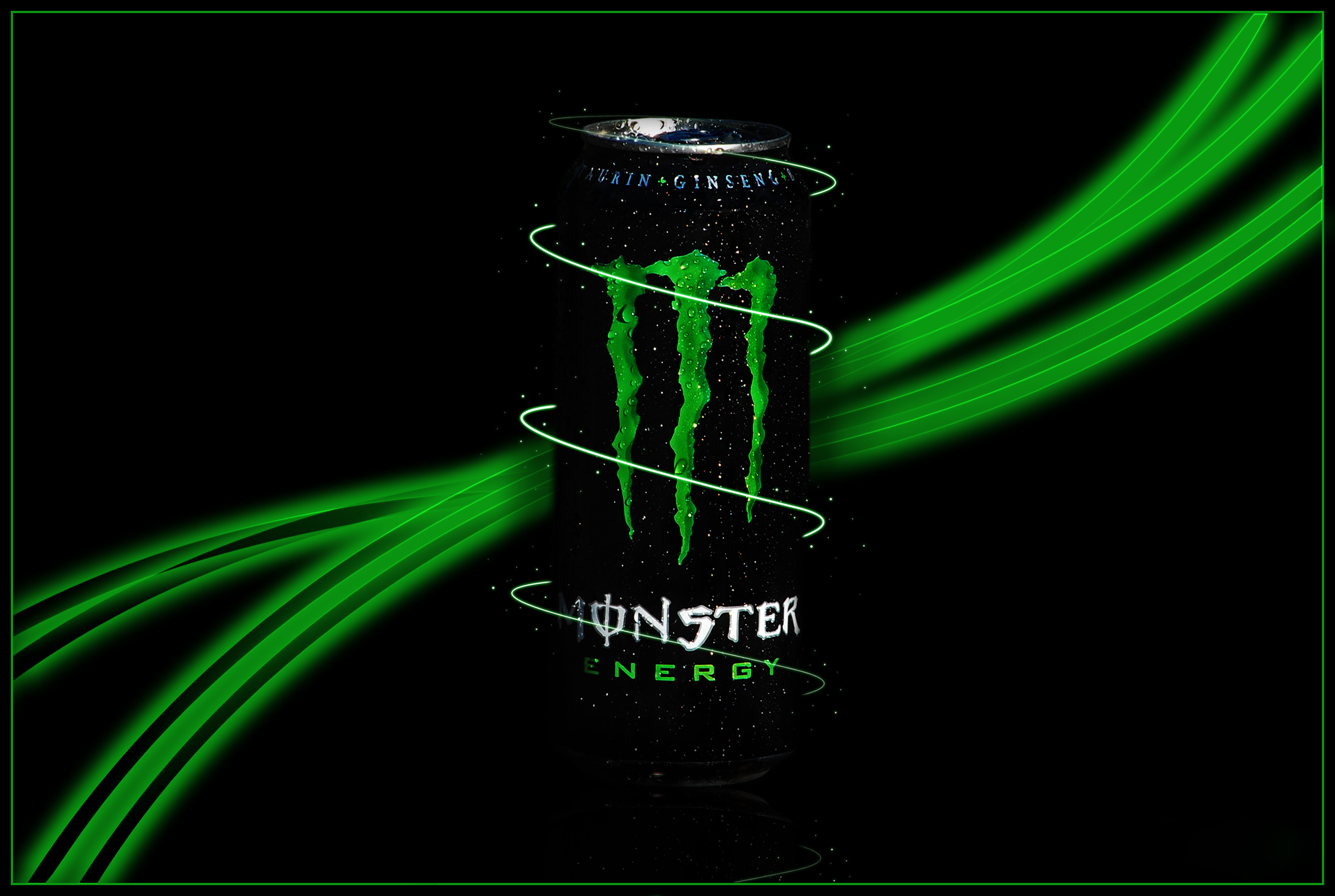 Lattina Monster Energy verde, 3068x2060 WQXGA, Desktop