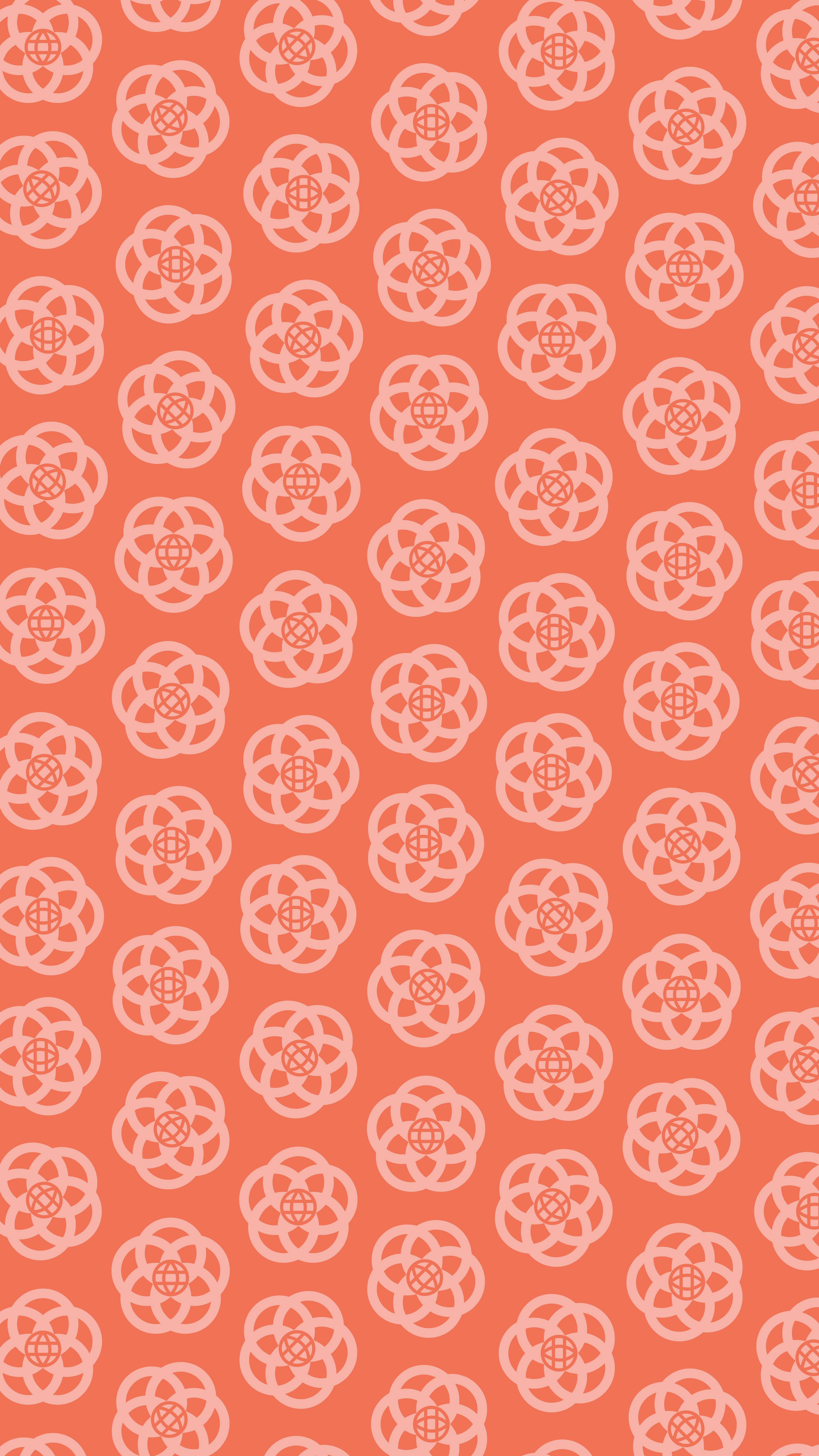 Pattern geometrico arancione retro, 4504x8004 Verticale, Mobile