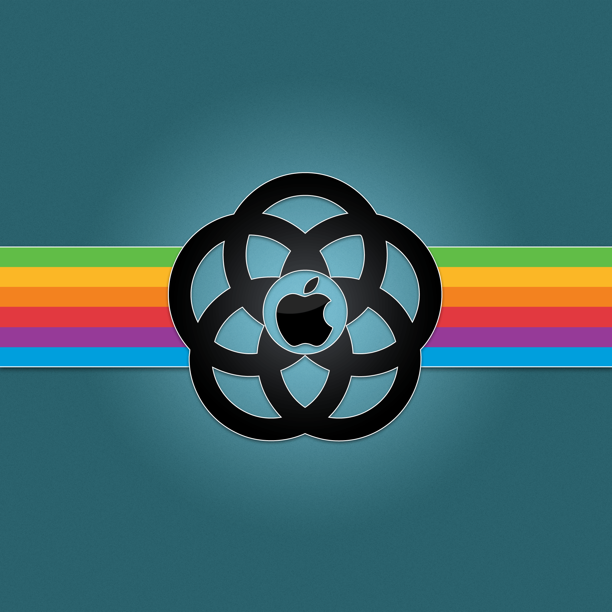 Logo Epcot con mela Apple, azienda tech, 2048x2048 2K, Laptop