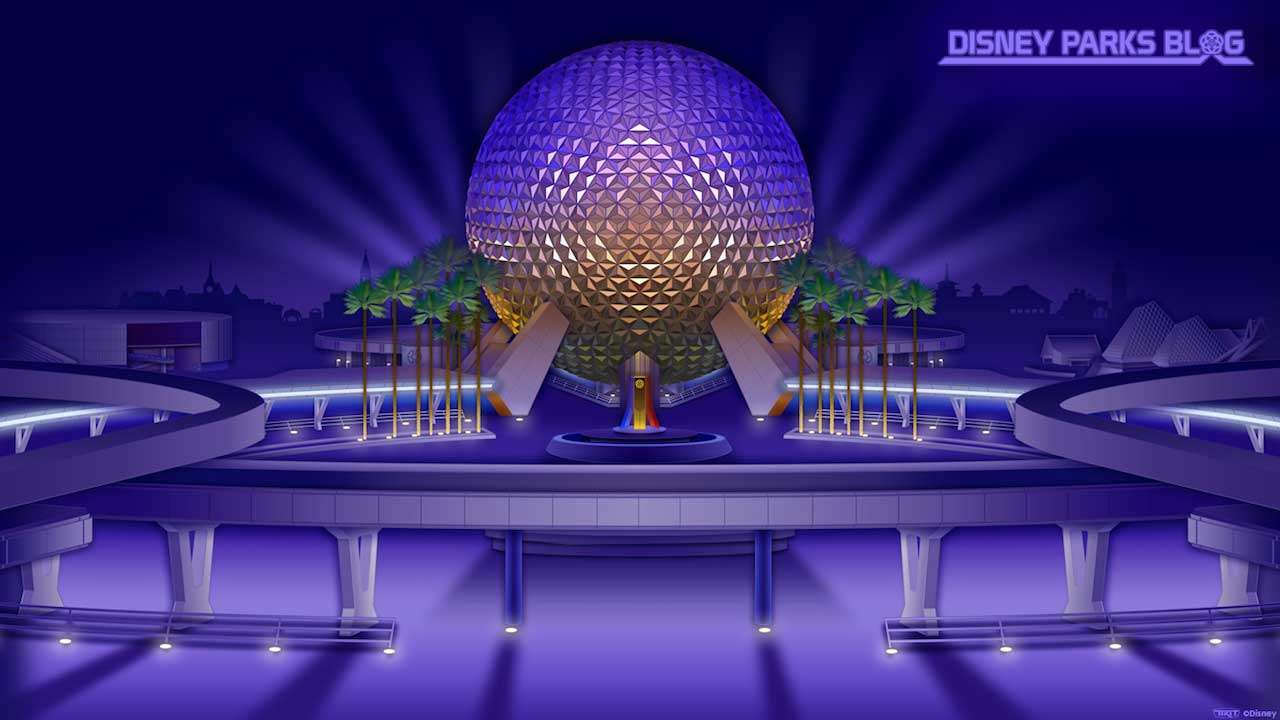 Spaceship Earth Epcot notturno, 1280x720 HD, Desktop