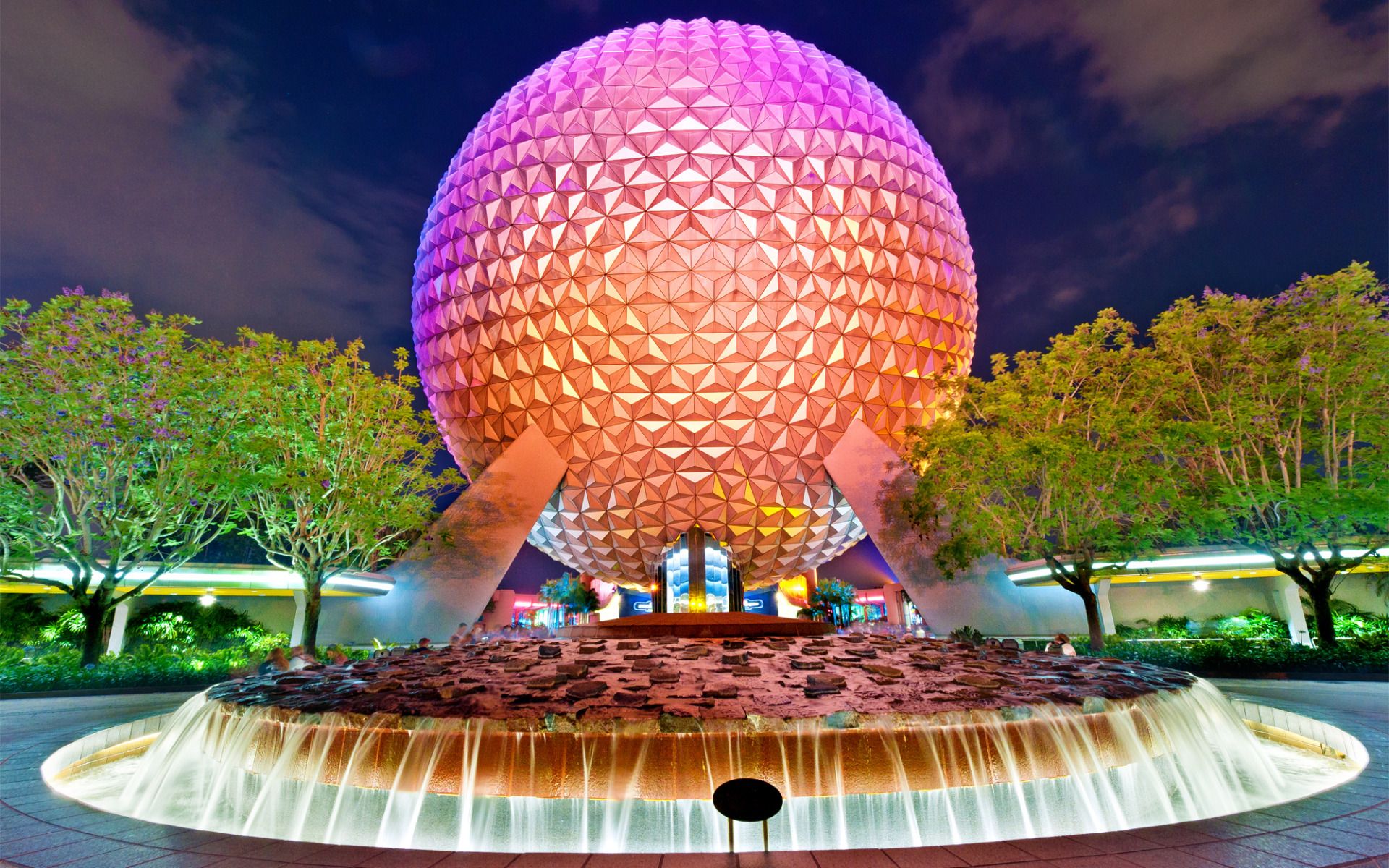 Epcot Spaceship Earth sfera notturna, 1920x1200 Full HD+ WUXGA, Desktop