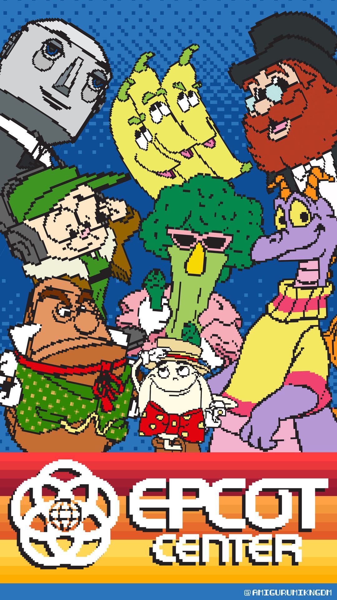 Personaggi retro Epcot Center, 1080x1920 Verticale, Mobile