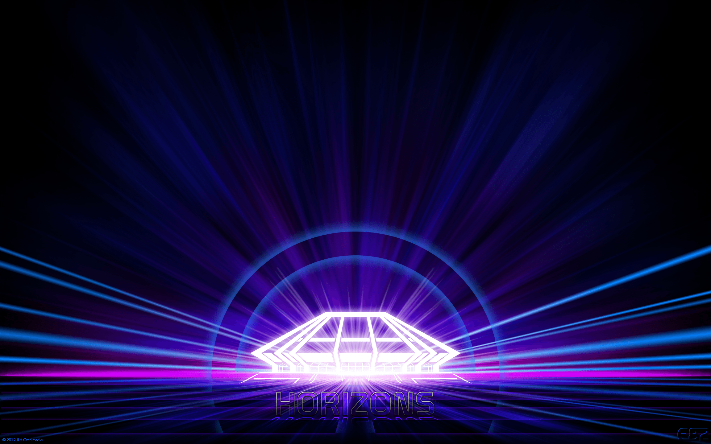 Spaceship Earth luci retro, 2304x1440 alta risoluzione, PC