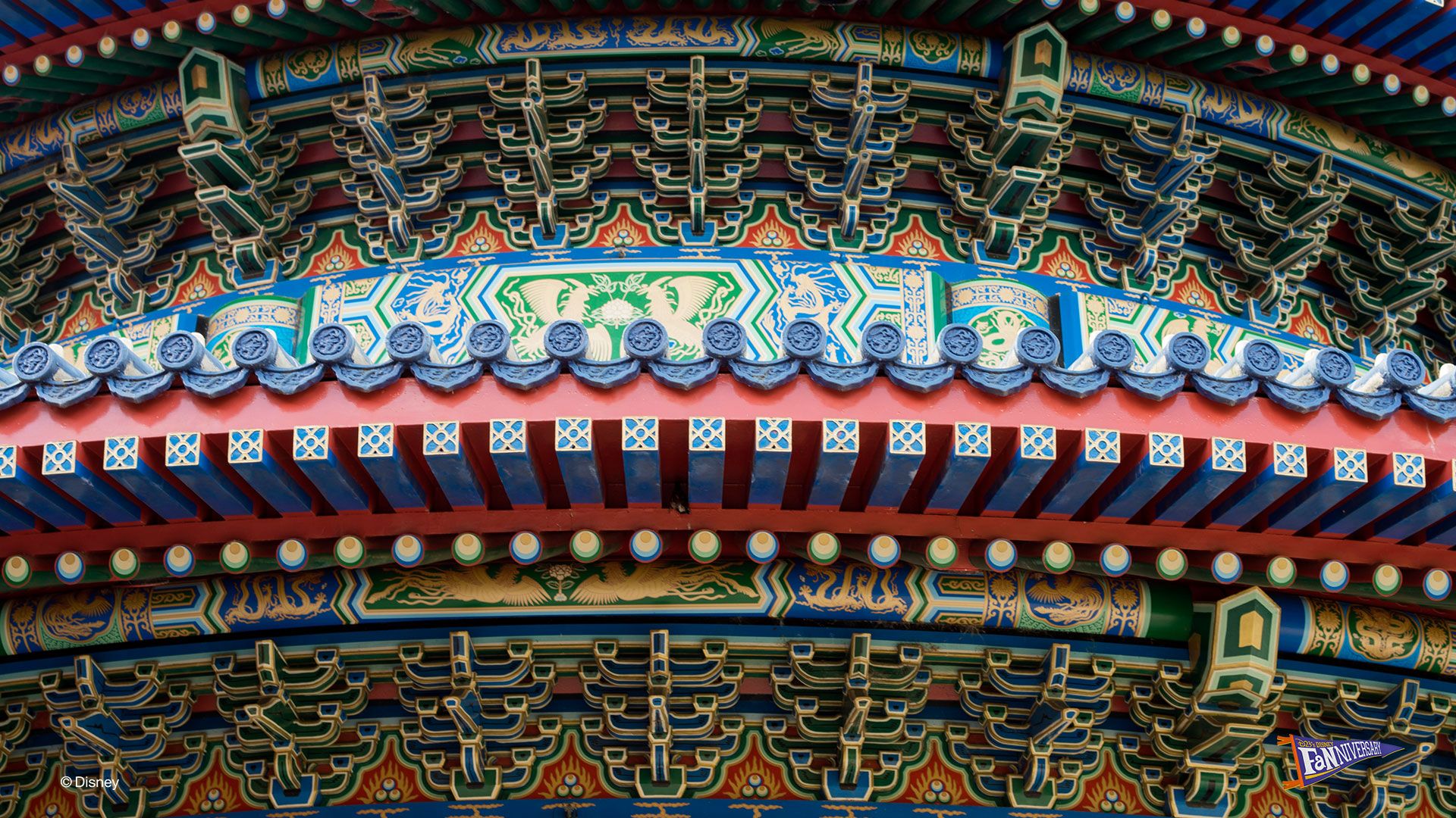 Tetto pagoda cinese Epcot, 1920x1080 1080p, Laptop