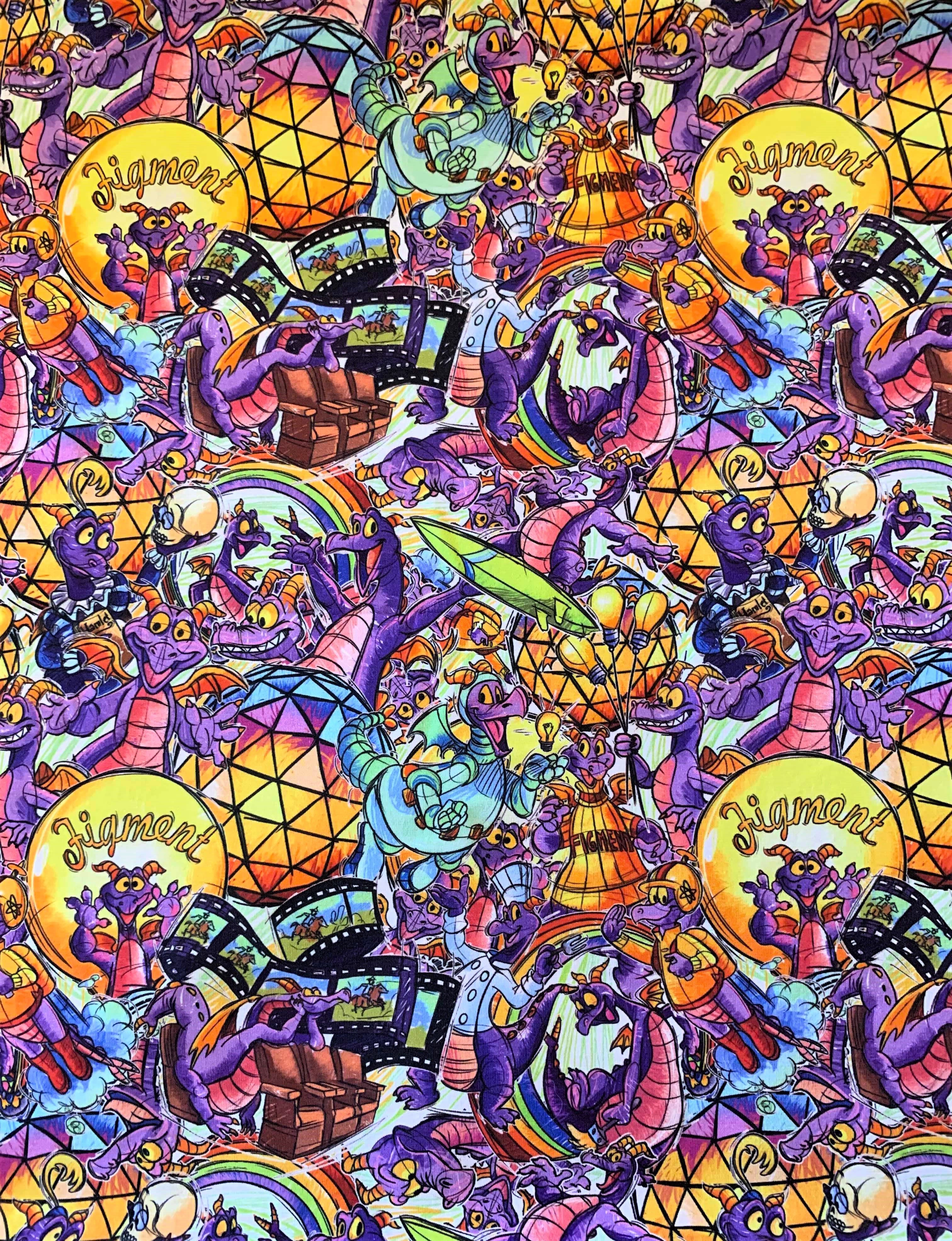 Draghi viola Epcot pattern, 3024x3940 Verticale, Android