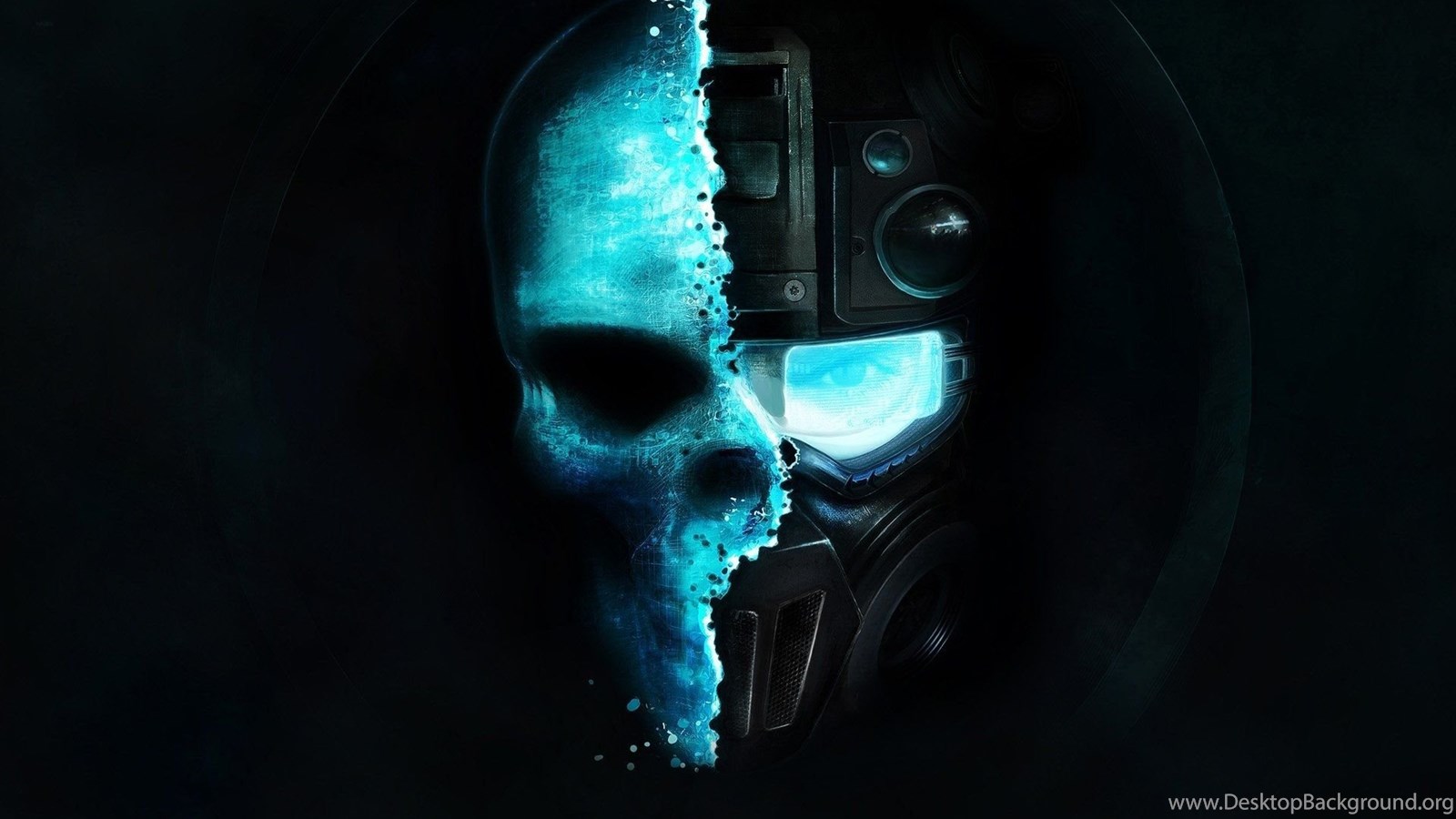 Teschio maschera Ghost Call of Duty, sparatutto FPS, 1600x900 HD, Desktop