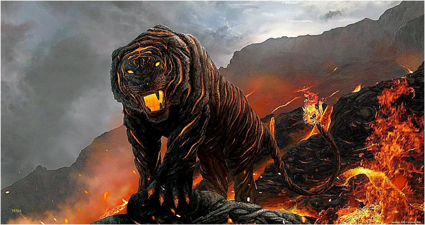 Tigre di lava e fuoco, 1424x756 720p, PC