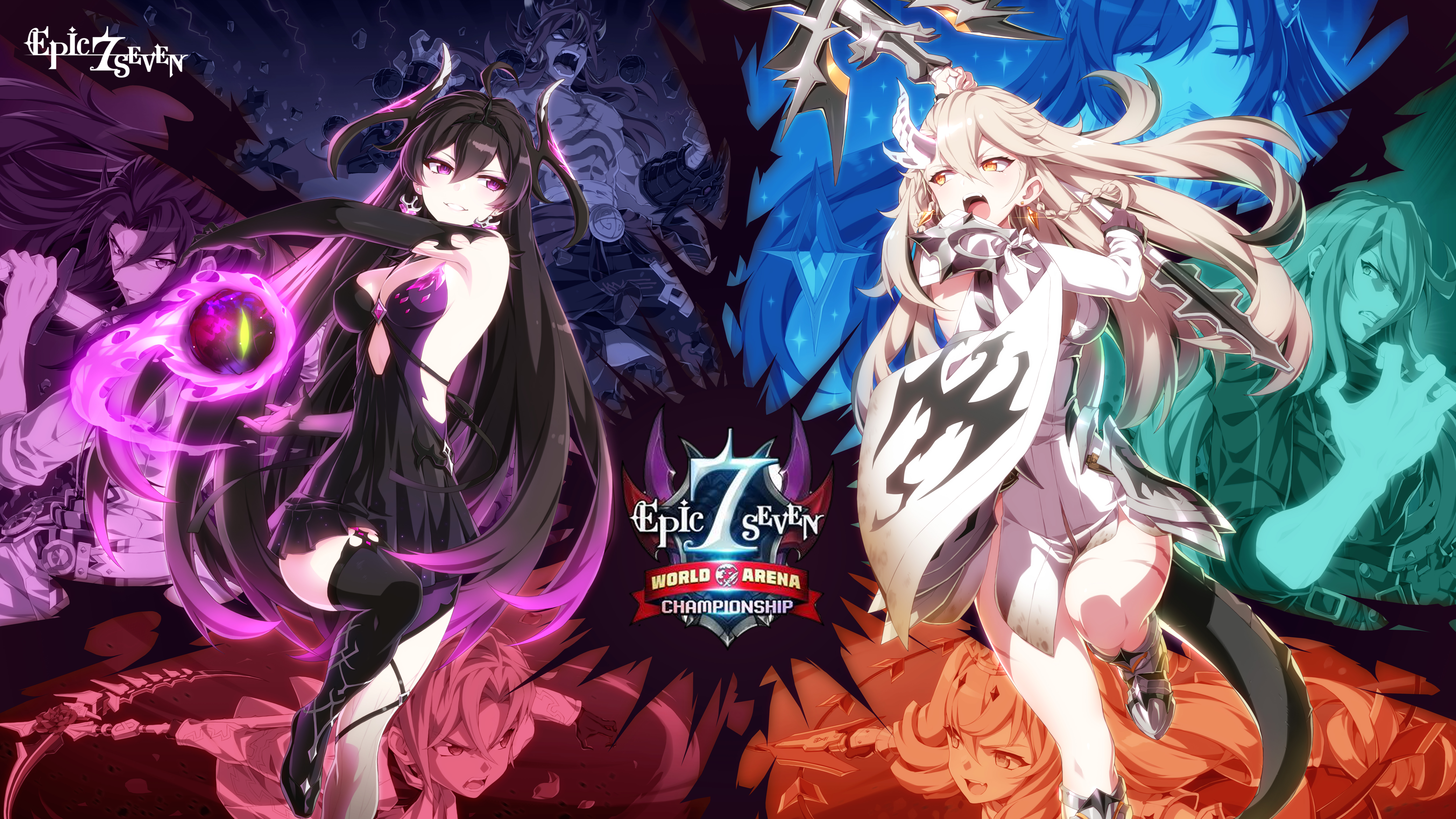 Epic Seven personaggi arena, 10000x5628 4K, Desktop 4K