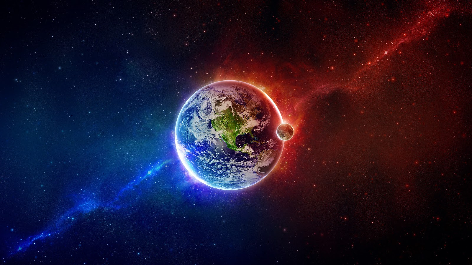 Pianeta Terra spazio cosmico, 1600x900 HD Ready, PC