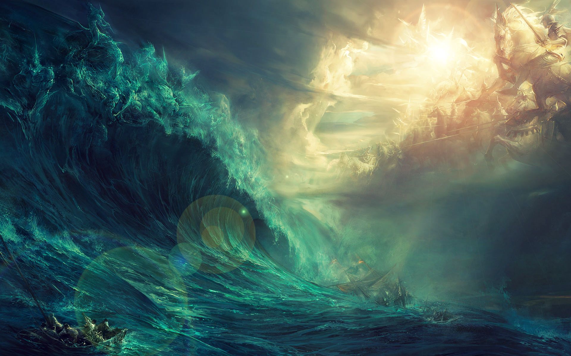 Onda gigante oceano tempesta, 1920x1200 Full HD+, PC Desktop