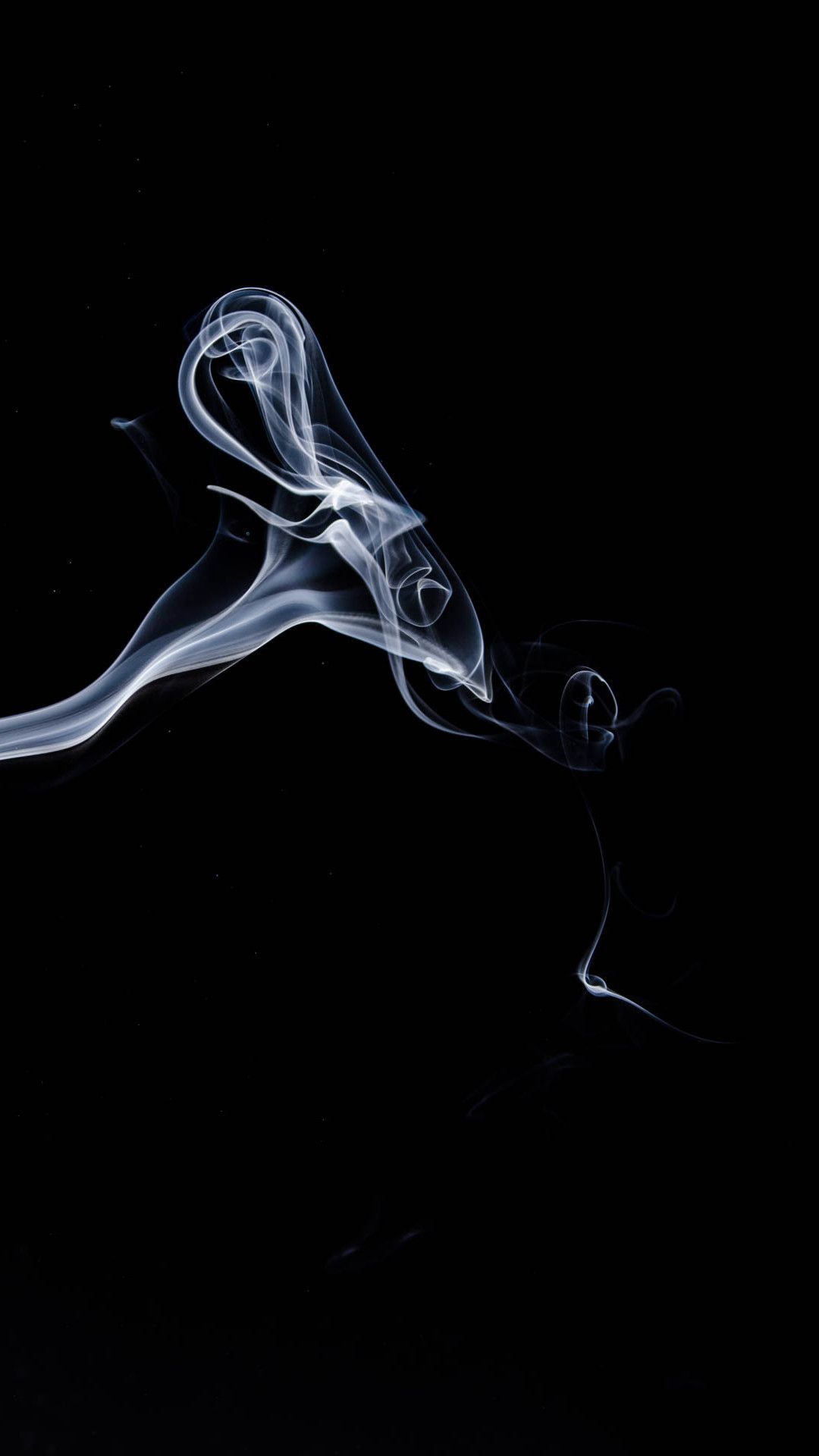 Fumo bianco su sfondo nero, 1080x1920 Verticale, iPhone Plus
