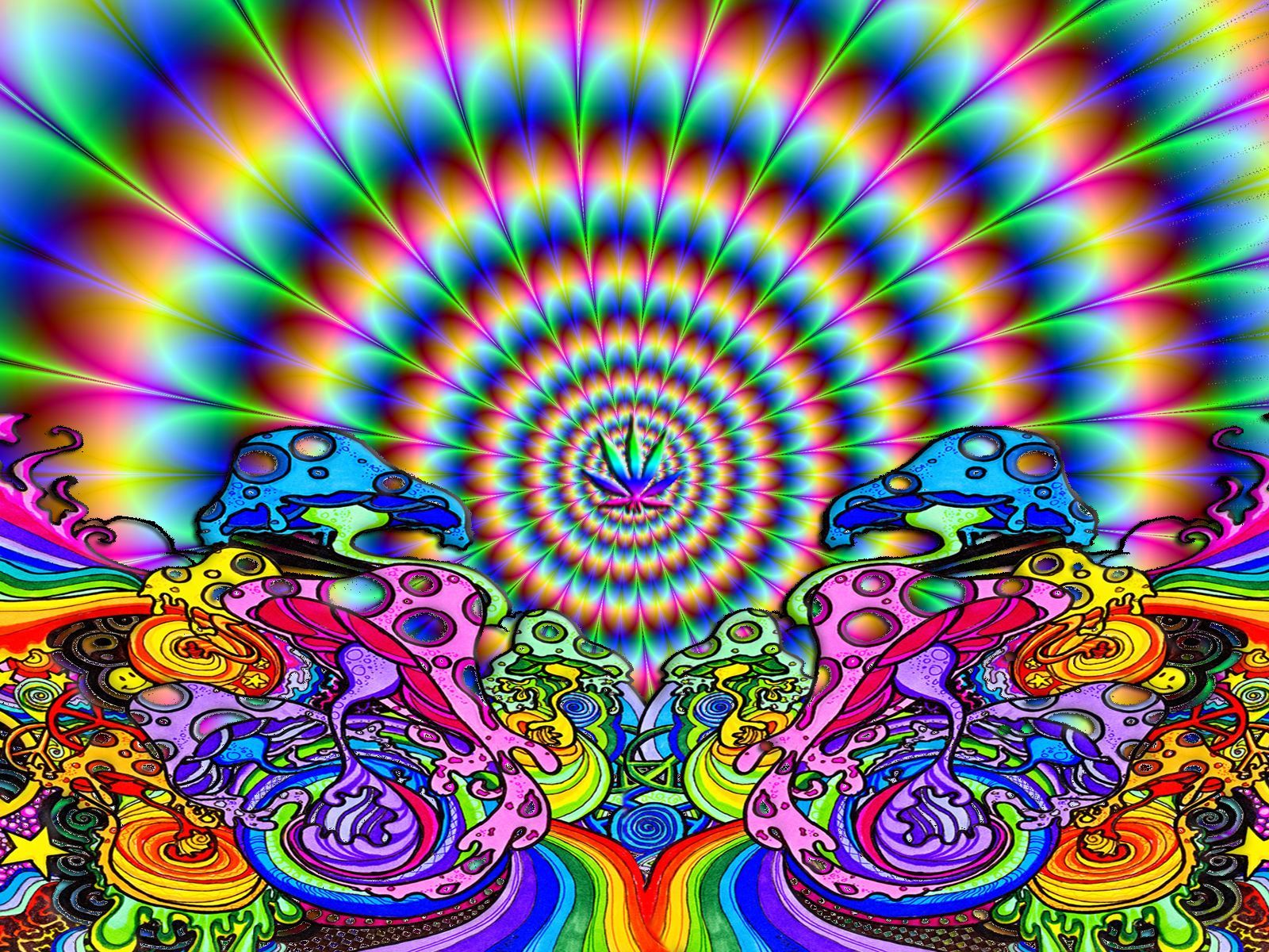 Graffiti psichedelico foglia marijuana, 1600x1200 900p, Desktop