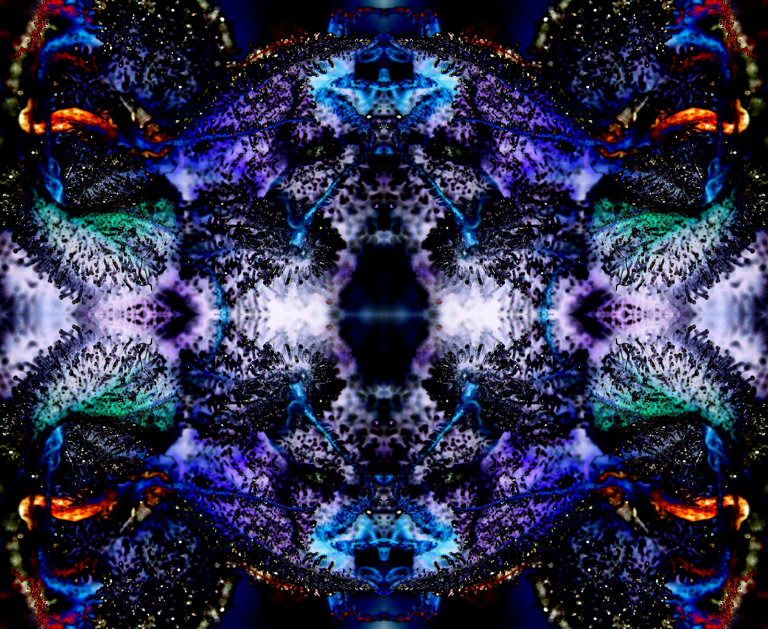 Erba psichedelica caleidoscopio blu, 2502x2048 Hi-Res, PC Desktop