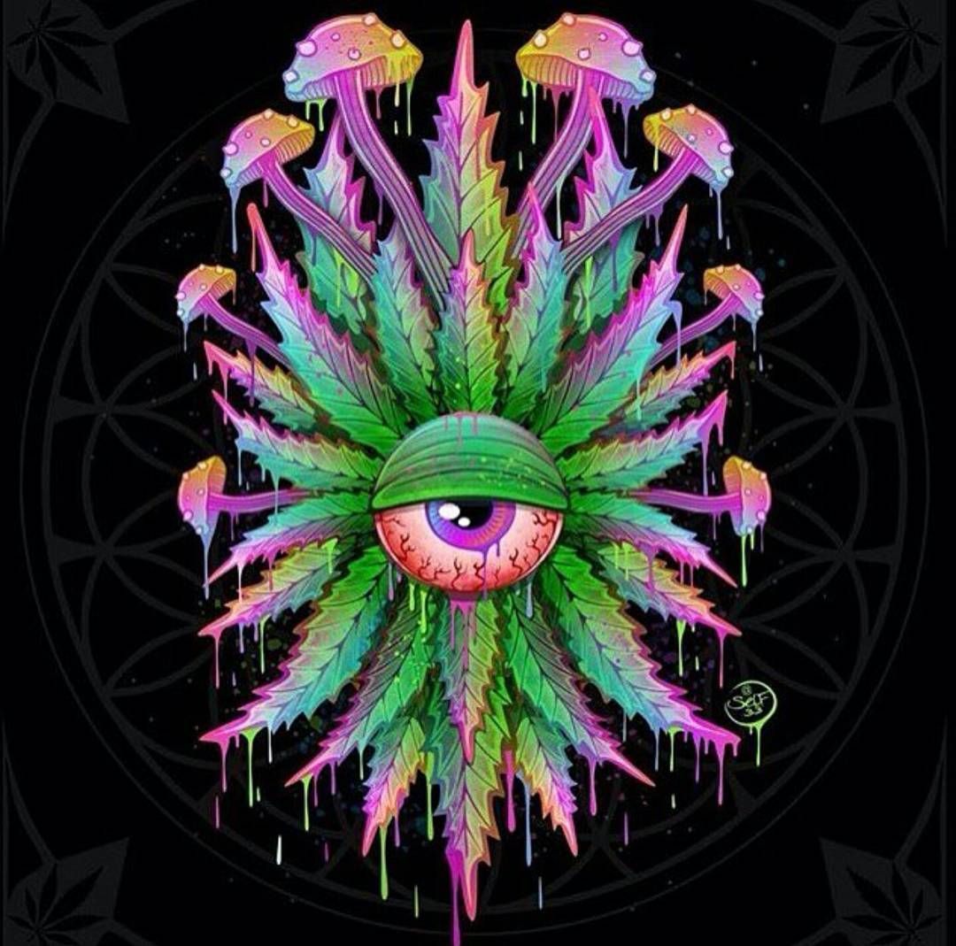 Foglia cannabis occhio psichedelico, 1080x1069 HD, Laptop