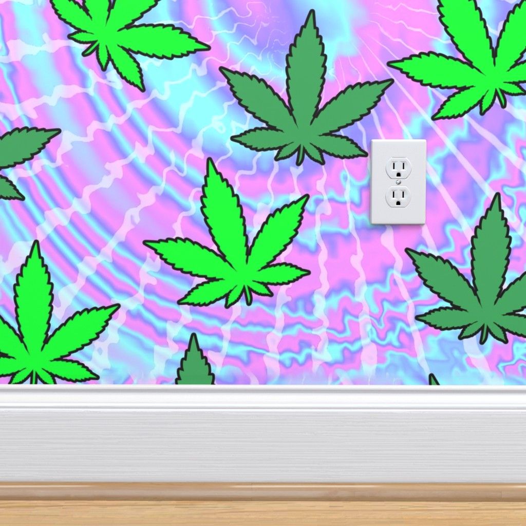 Foglie cannabis tie dye psichedelico, 1024x1024 HD, Laptop