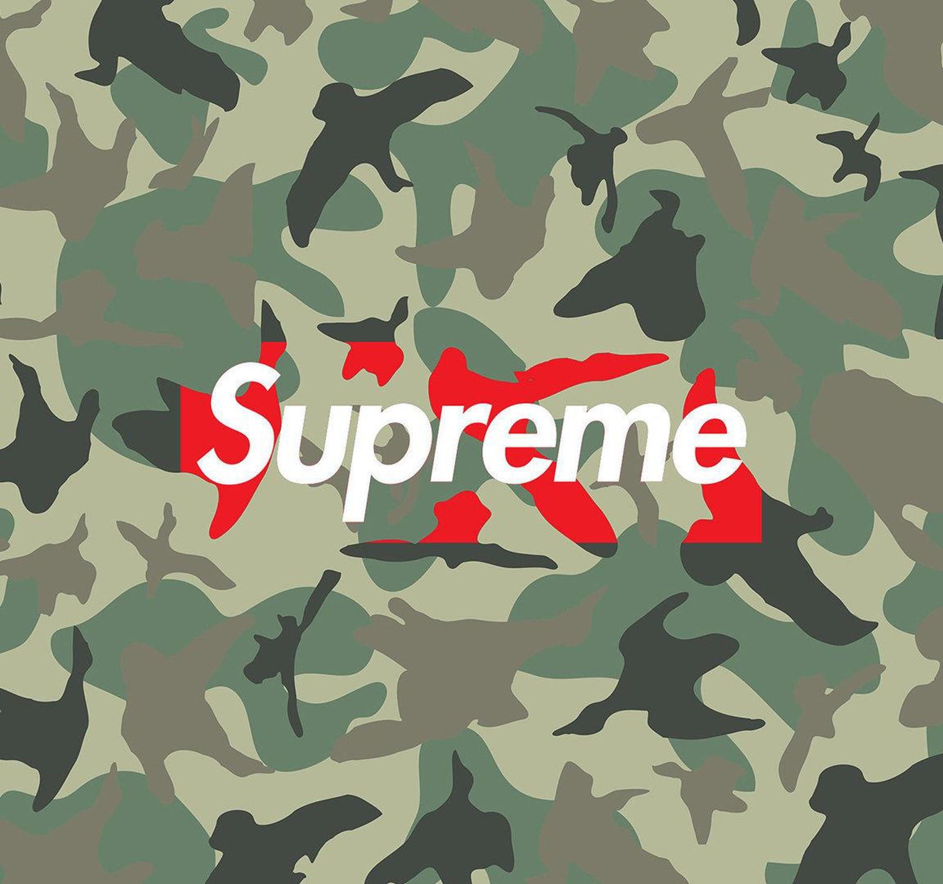 Logo Supreme camouflage militare, New York, 1920x1800 WUXGA, PC