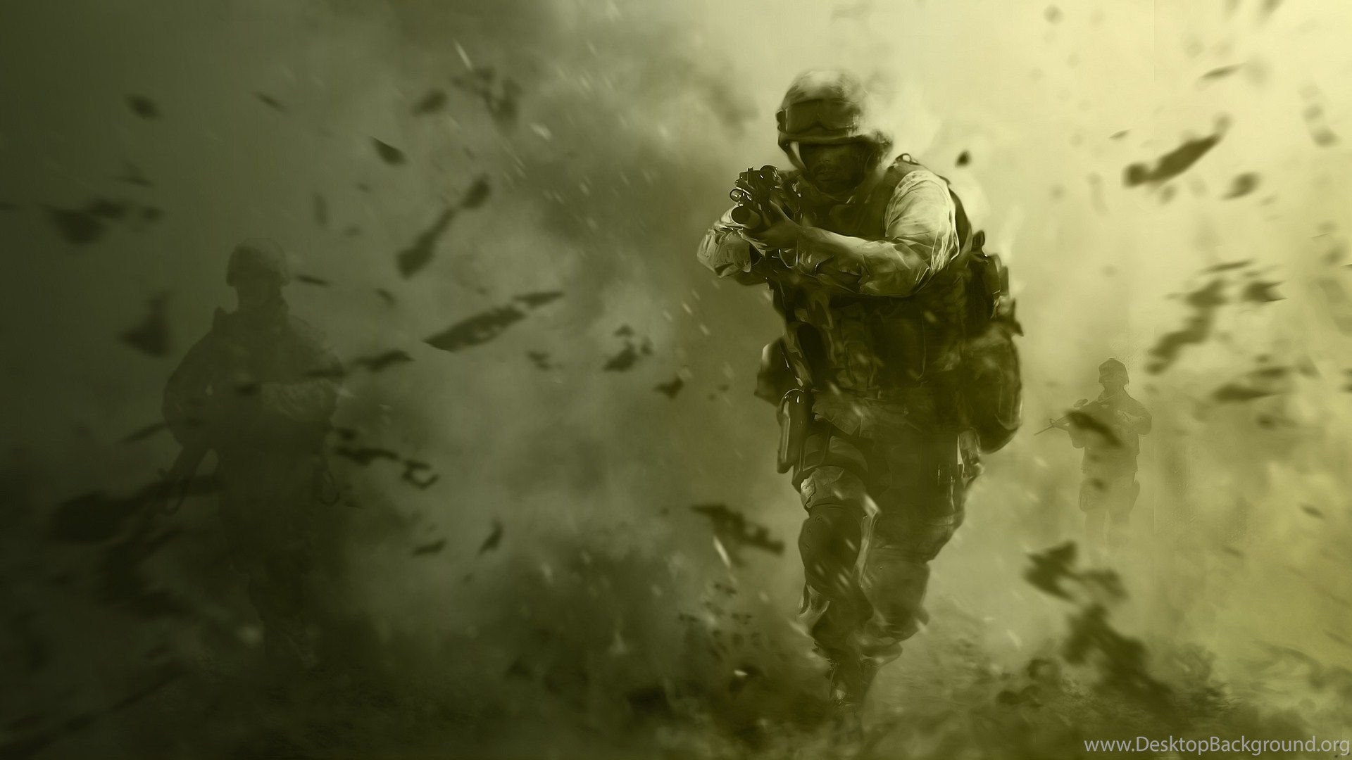 Soldato in esplosione militare, 1920x1080 Full HD, Laptop
