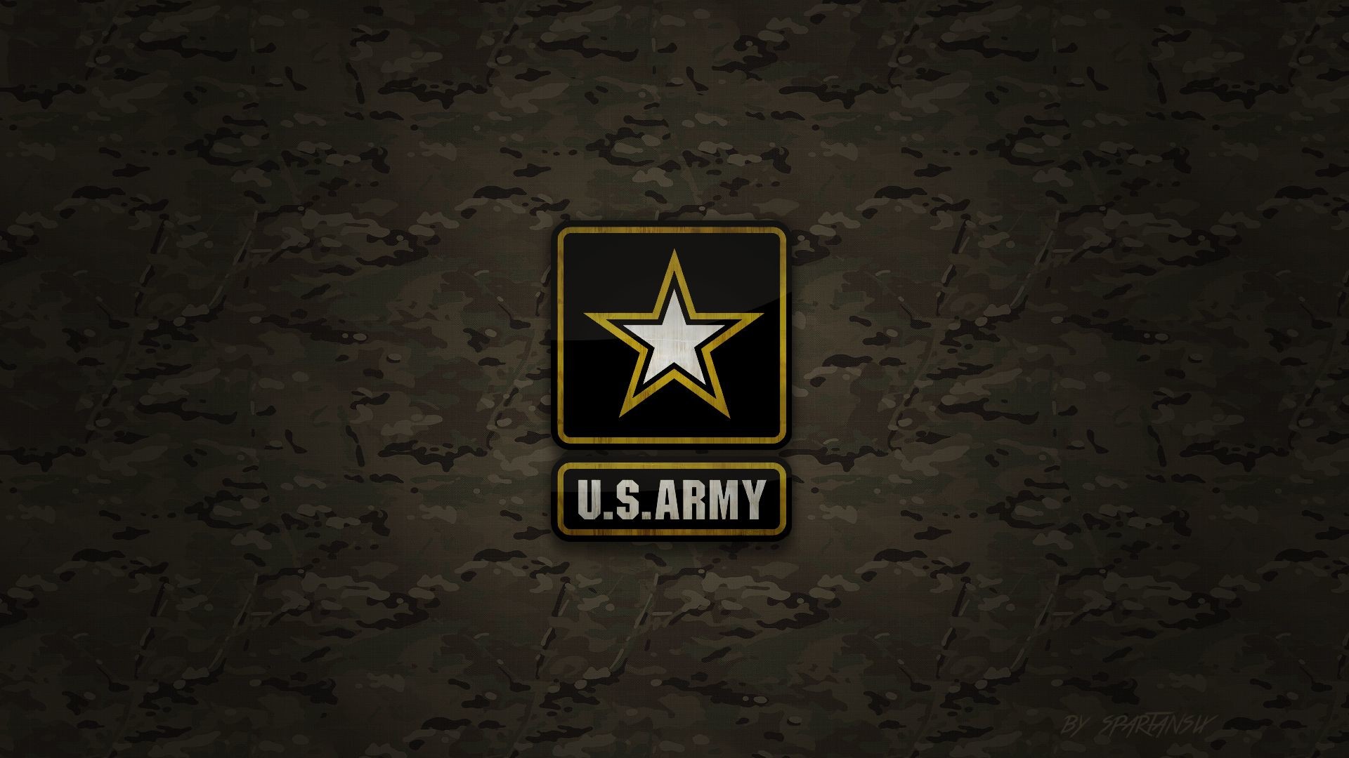 Logo U.S. Army mimetico, 1920x1080 Full HD, PC Desktop