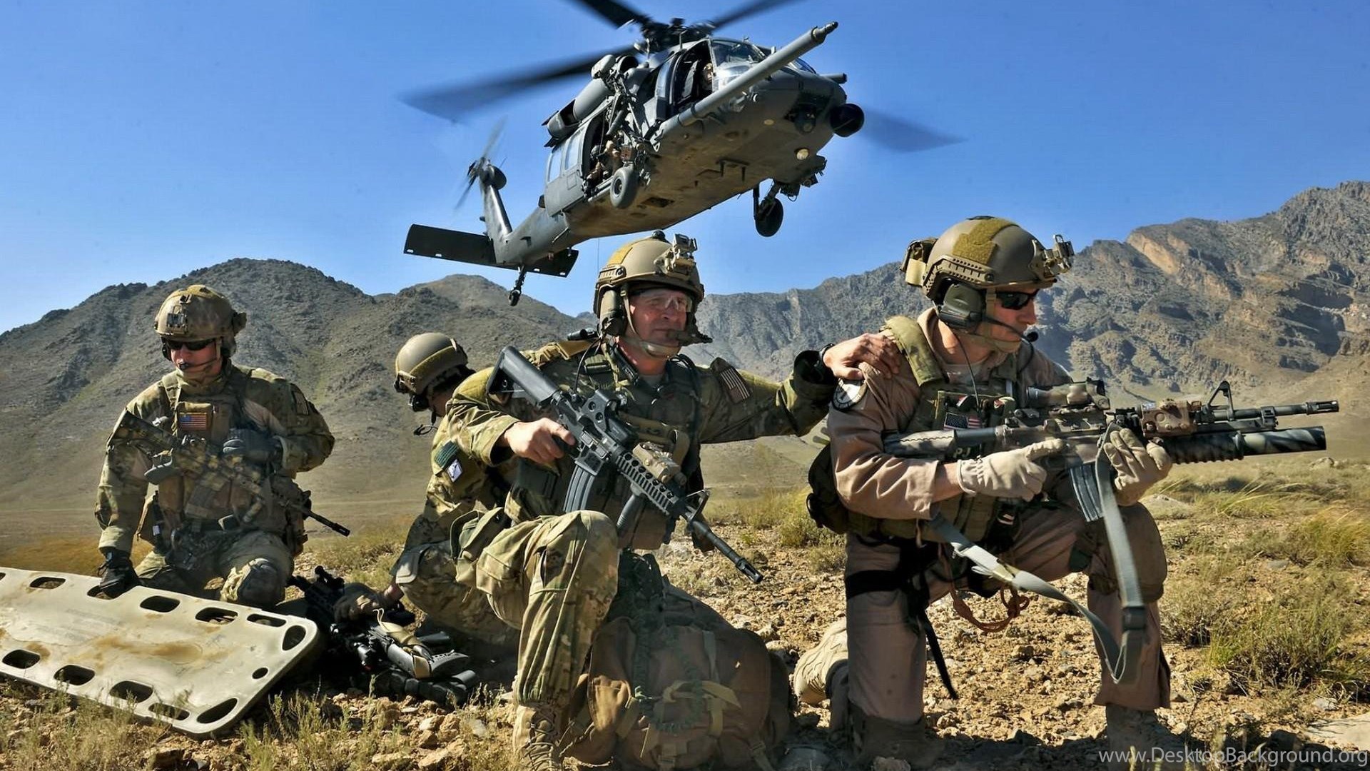 Soldati con elicottero militare, 1920x1080 1080p, PC Desktop