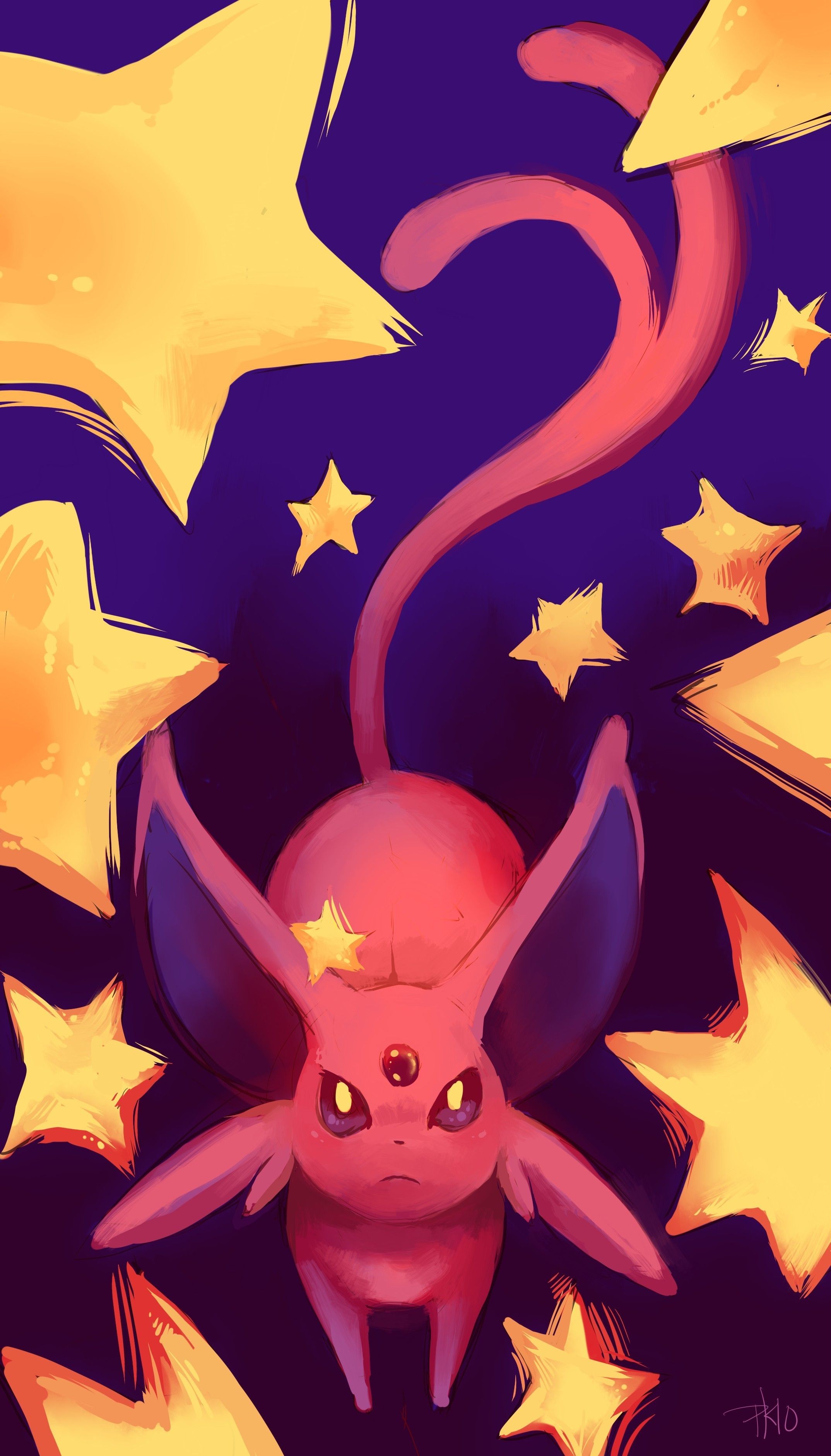 Espeon Pokémon luminoso viola, 2000x1114 2K, PC Desktop