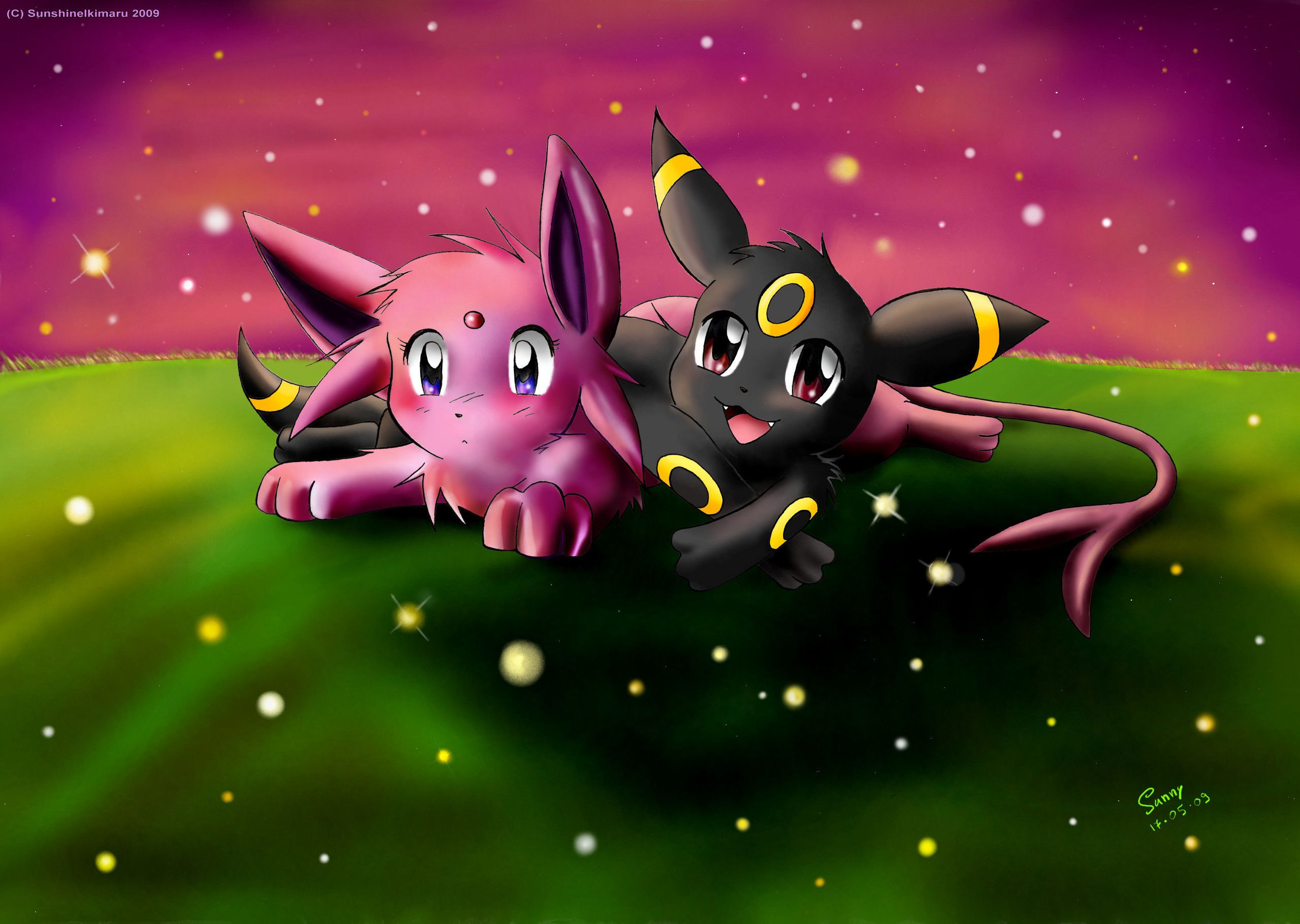 Umbreon ed Espeon Pokémon, 2560x1820 2K+, Laptop