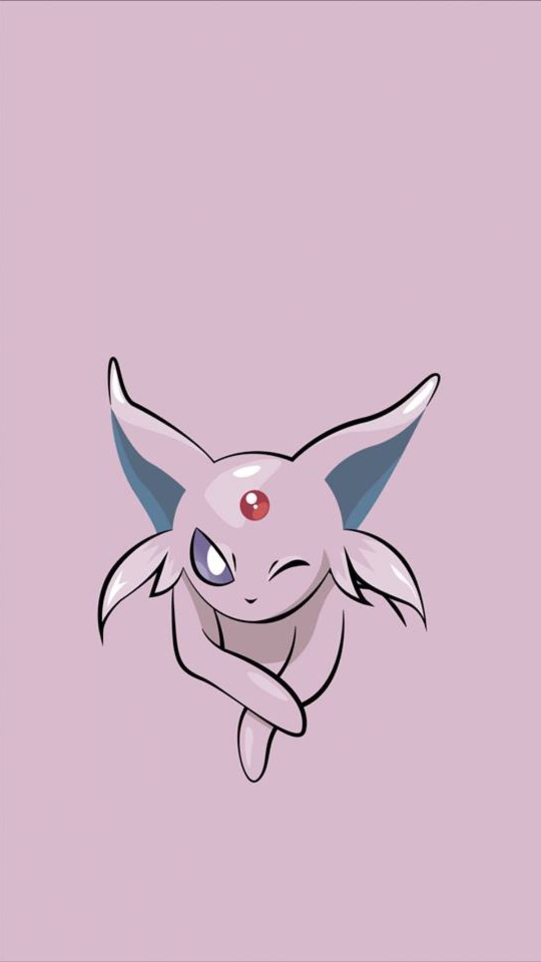 Espeon Pokémon sfondo frattale viola, 1080x1920 Verticale, Mobile