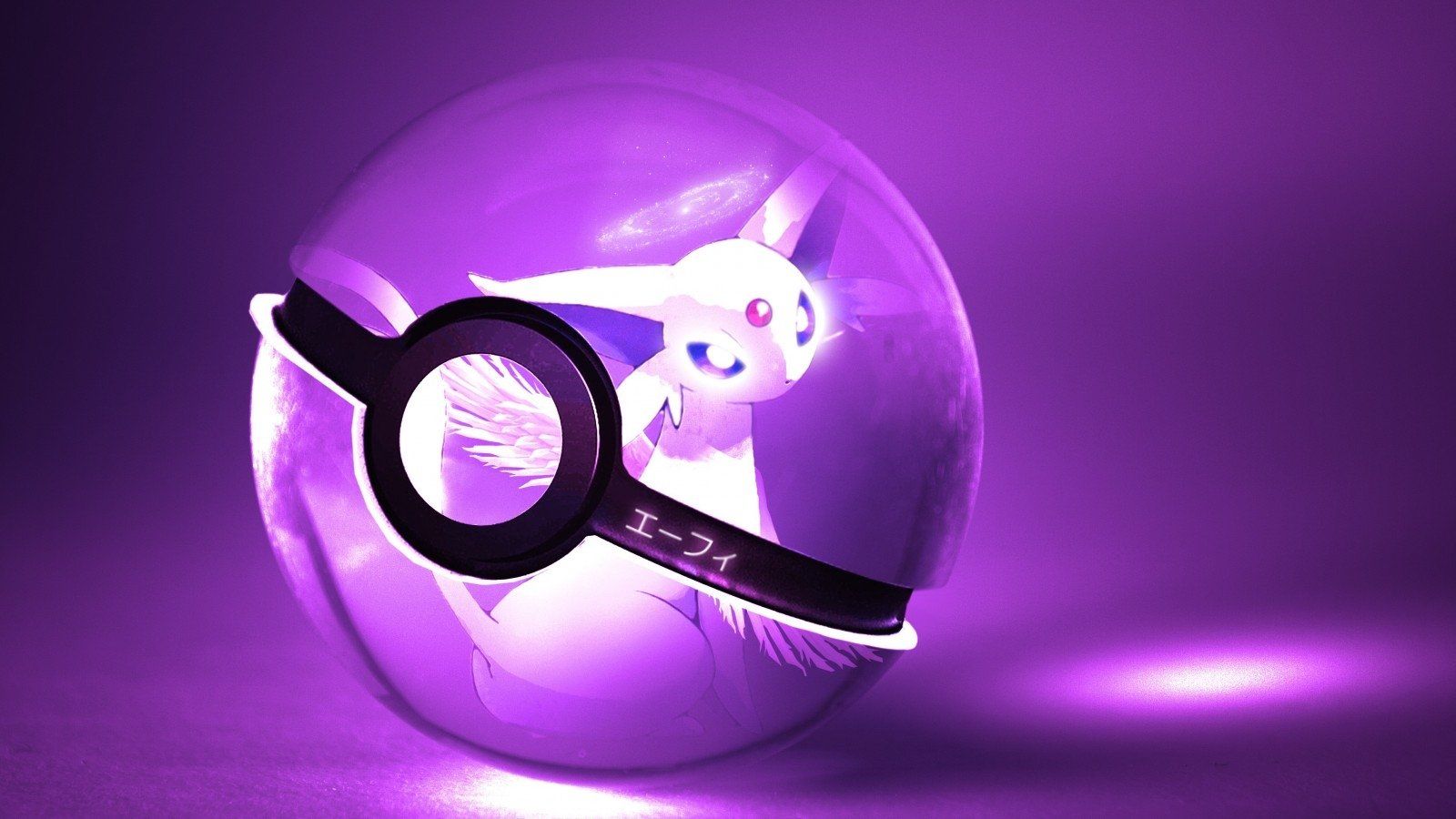 Espeon dentro pokeball viola, 1600x900 HD Ready, PC