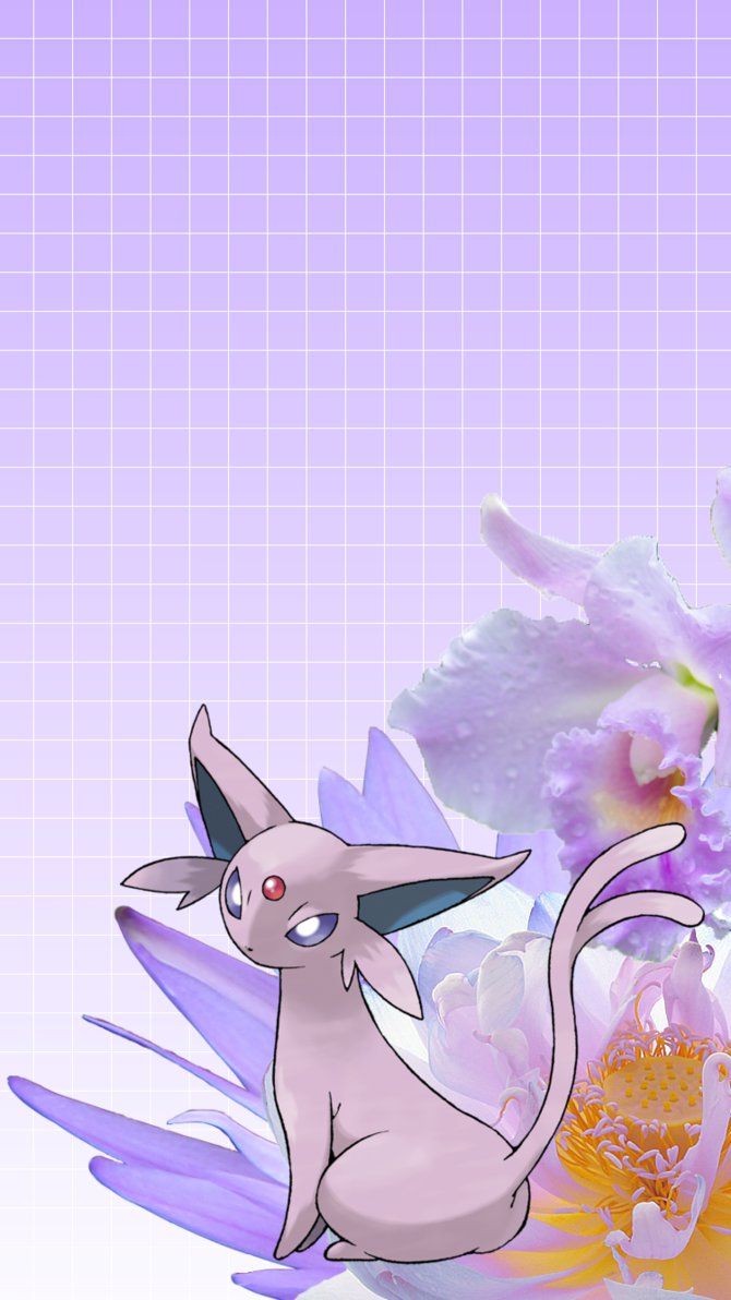 Espeon Pokémon cartone viola, 1032x774 HD, Desktop