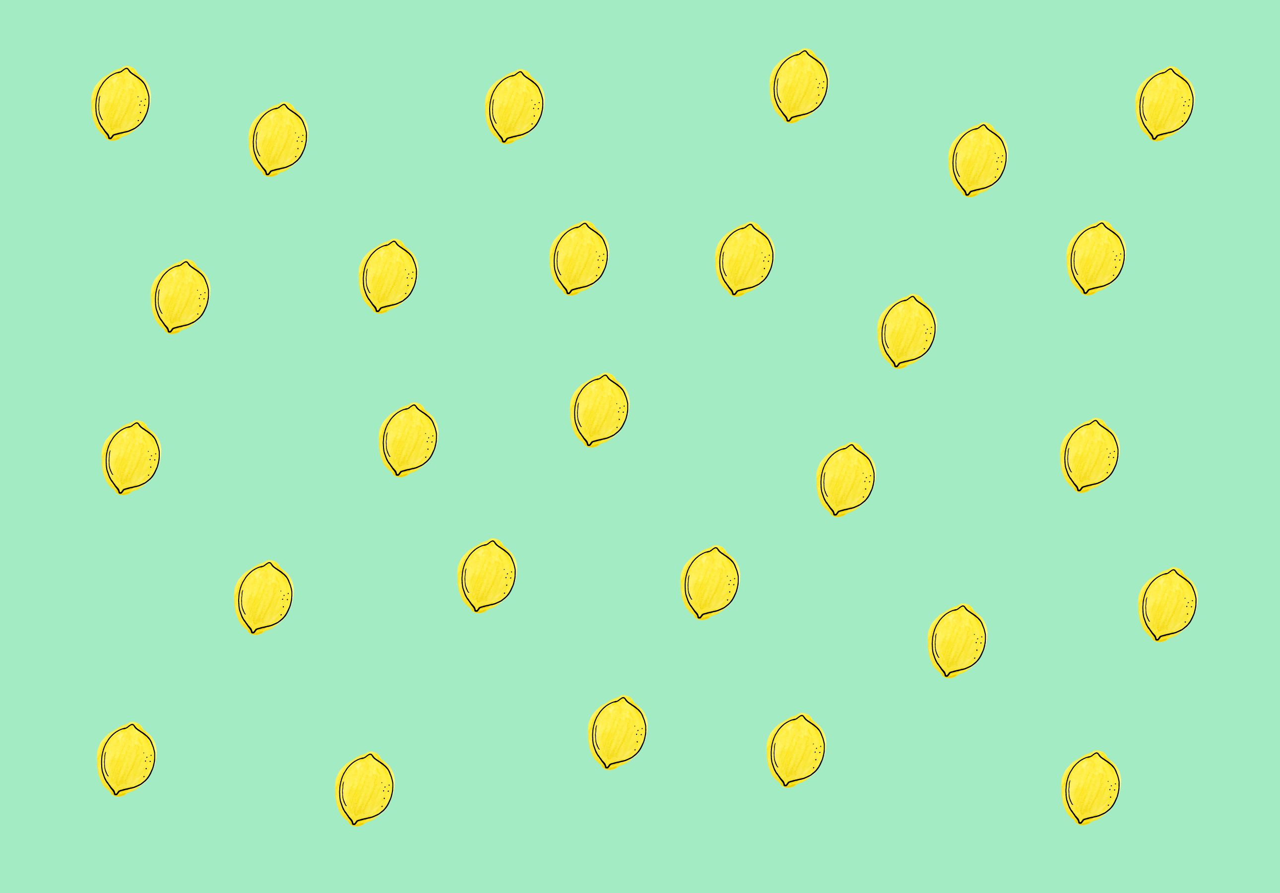 Limoni gialli sfondo verde menta, 2580x1800 WQXGA, PC