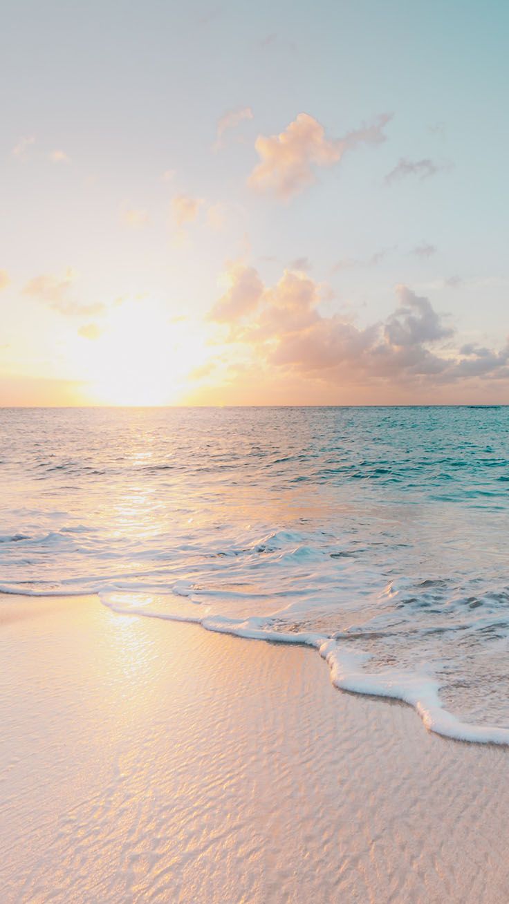Mare al tramonto, onde turchesi, 736x1308 Full HD Verticale, iPhone