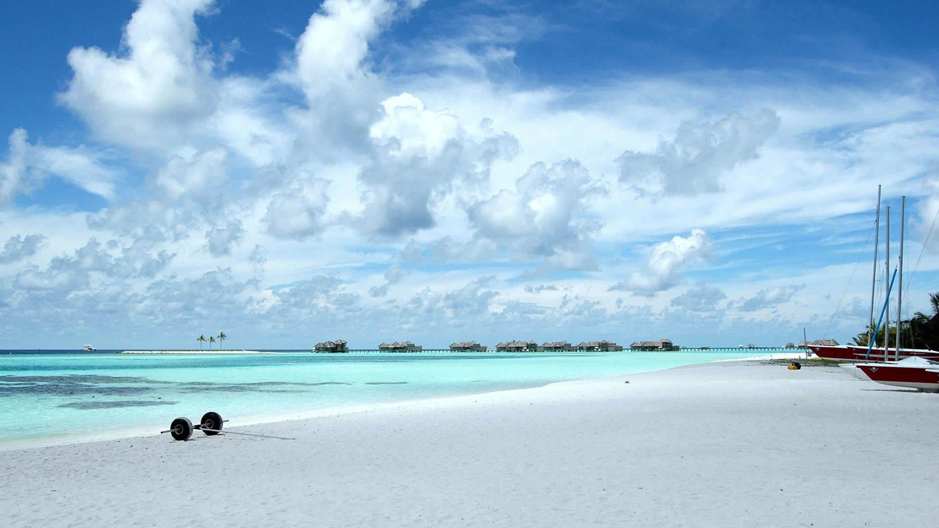 Spiaggia tropicale mare turchese, 1920x1080 Full HD, PC