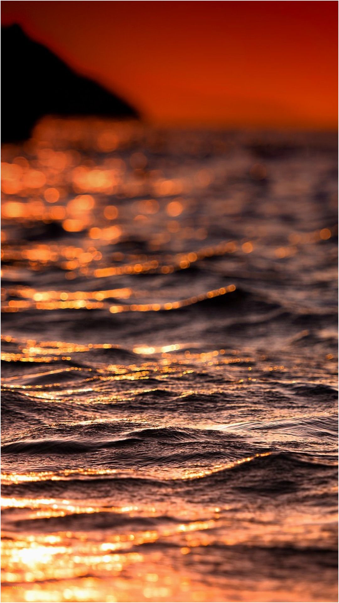 Tramonto arancione sul mare, 1080x1920 Verticale, iPhone Pro Max