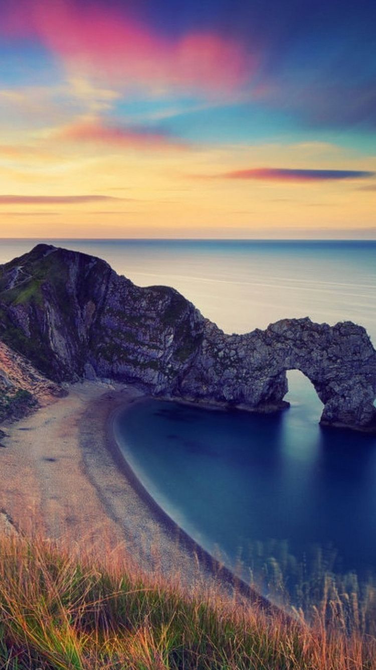 Arco roccioso spiaggia tramonto, 750x1334 Verticale, iPhone Air