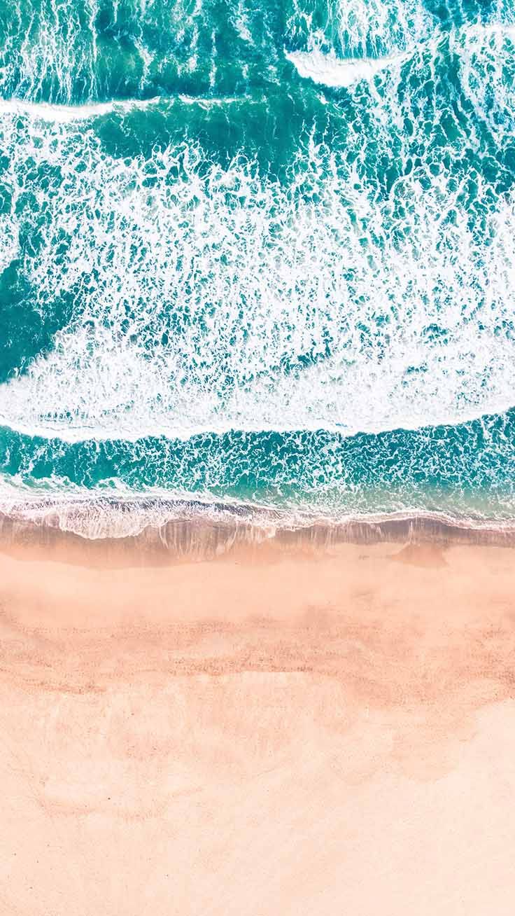 Spiaggia vista dall'alto, 736x1308 Verticale, iPhone