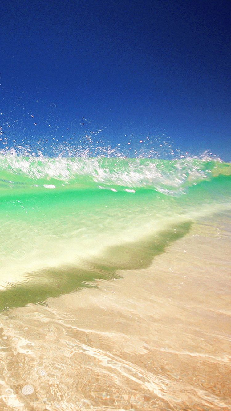 Onda spiaggia tropicale turchese, 750x1334 Verticale, iPhone Air