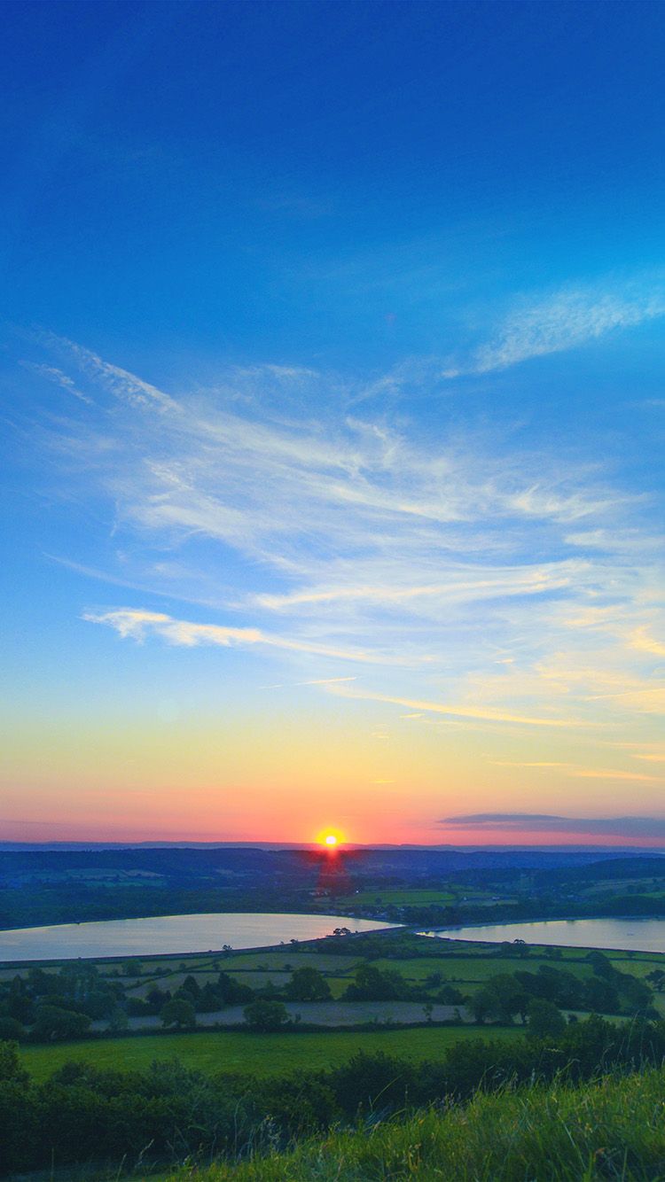 tramonto colline campagna, 750x1334 Full HD Verticale, iPhone Plus
