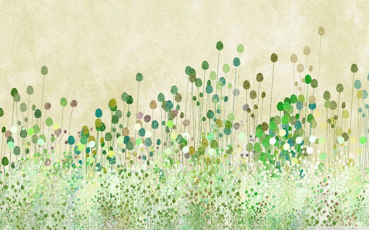 Fiori stilizzati verdi vintage, 1280x800 720p, PC