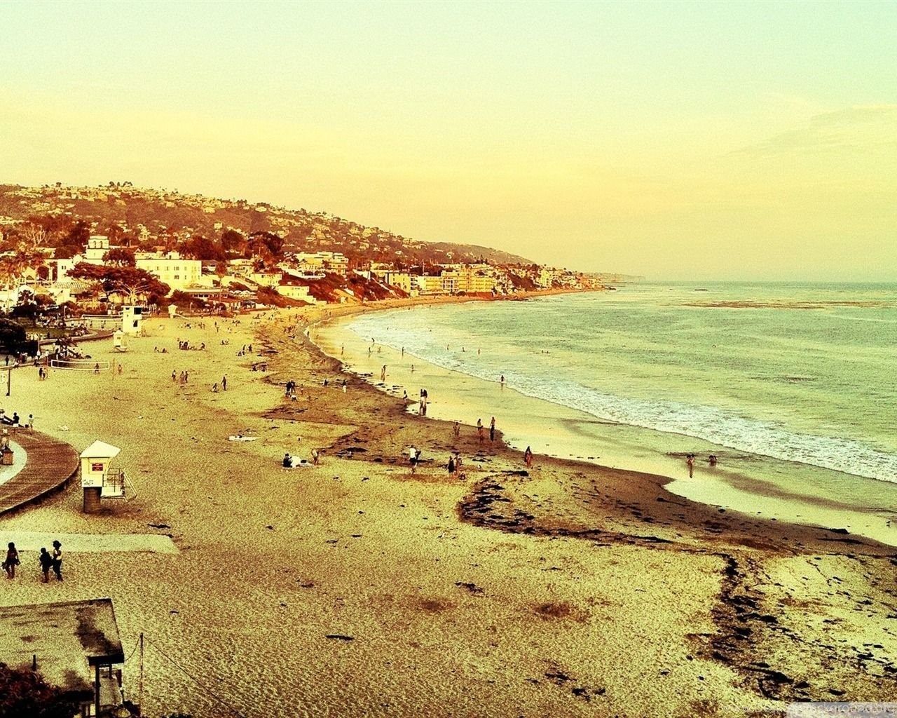 Spiaggia costiera vintage California, 1280x1024 HD, Desktop