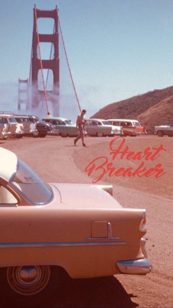 Auto vintage rosa, Golden Gate, 719x1280 Full HD Verticale, iPhone